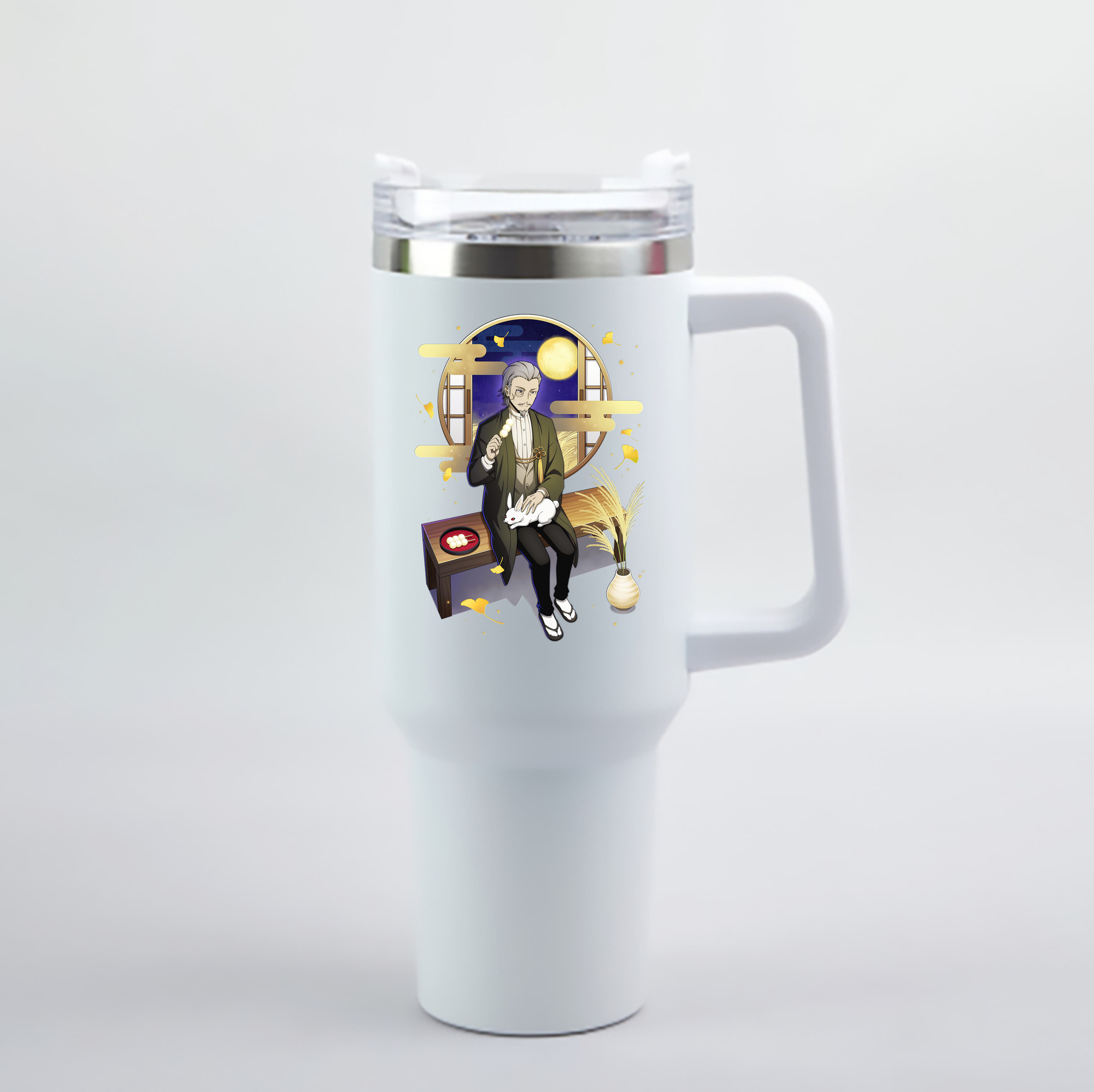 （画像用） 文豪ストレイドッグス Bungo Stray Dogs 1200mL車用タンブラー - クリスタルステッカー（プラスチックストロー付き）