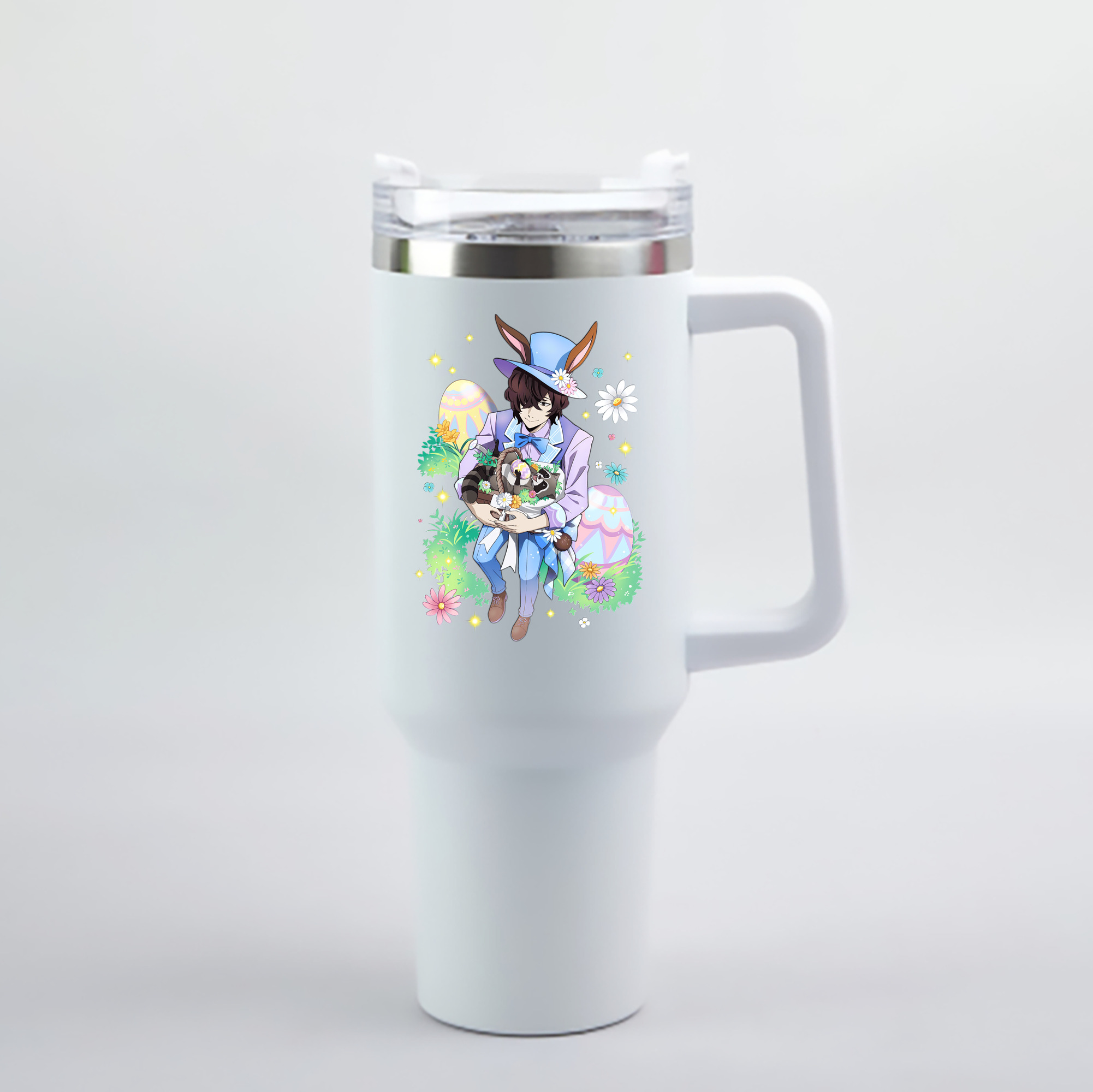 （画像用） 文豪ストレイドッグス Bungo Stray Dogs 1200mL車用タンブラー - クリスタルステッカー（プラスチックストロー付き）