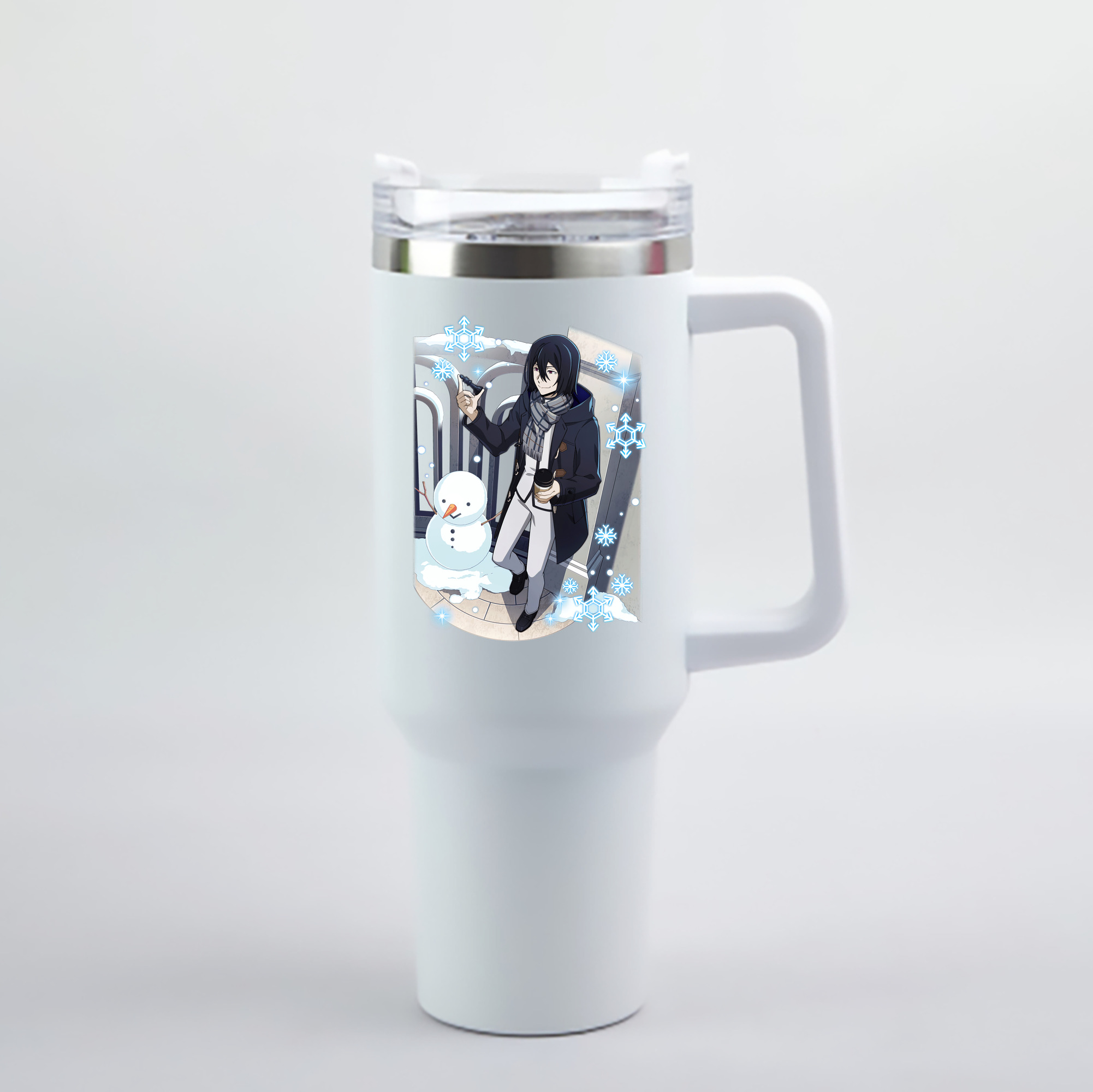 （画像用） 文豪ストレイドッグス Bungo Stray Dogs 1200mL車用タンブラー - クリスタルステッカー（プラスチックストロー付き）