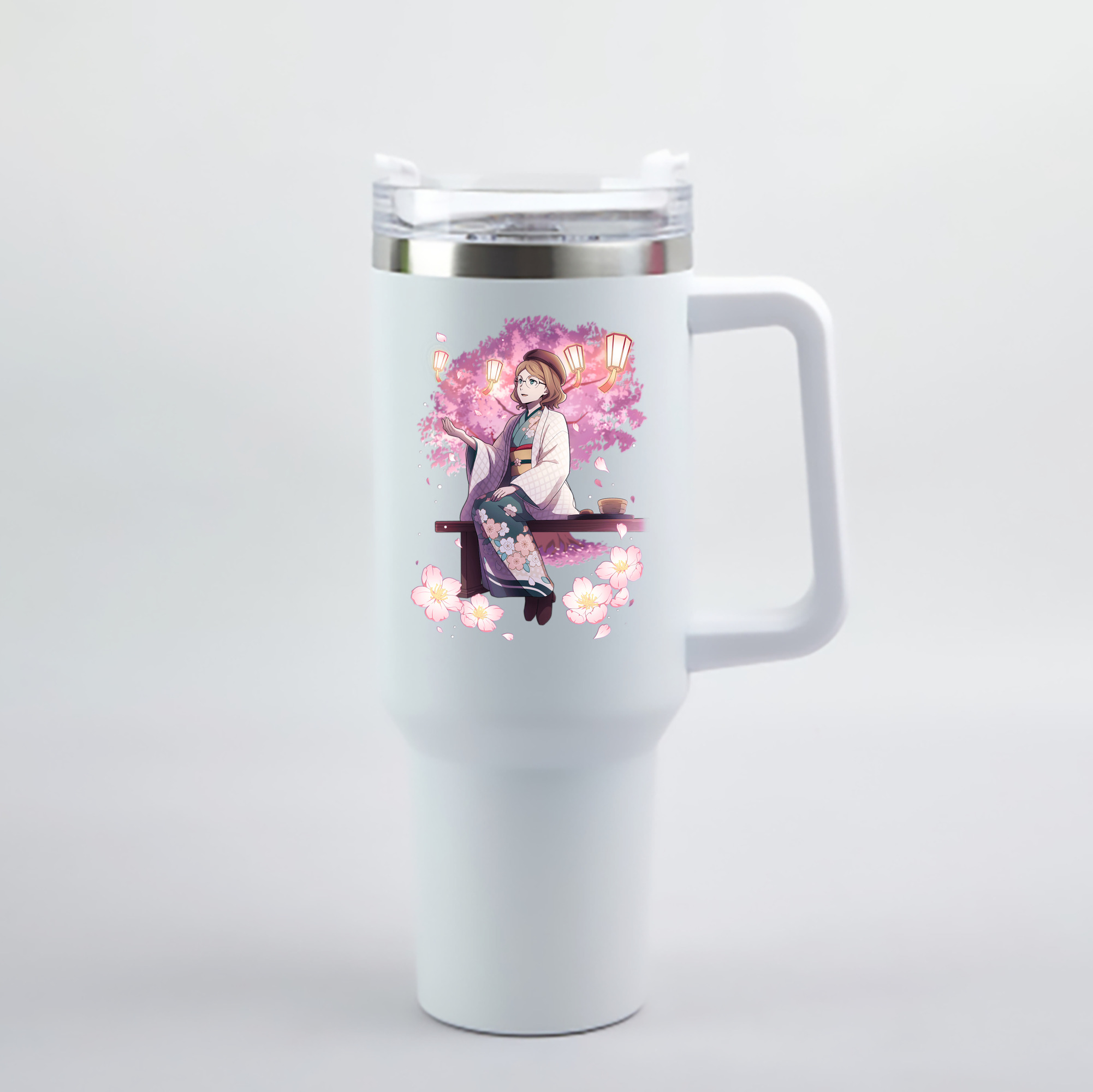 （画像用） 文豪ストレイドッグス Bungo Stray Dogs 1200mL車用タンブラー - クリスタルステッカー（プラスチックストロー付き）