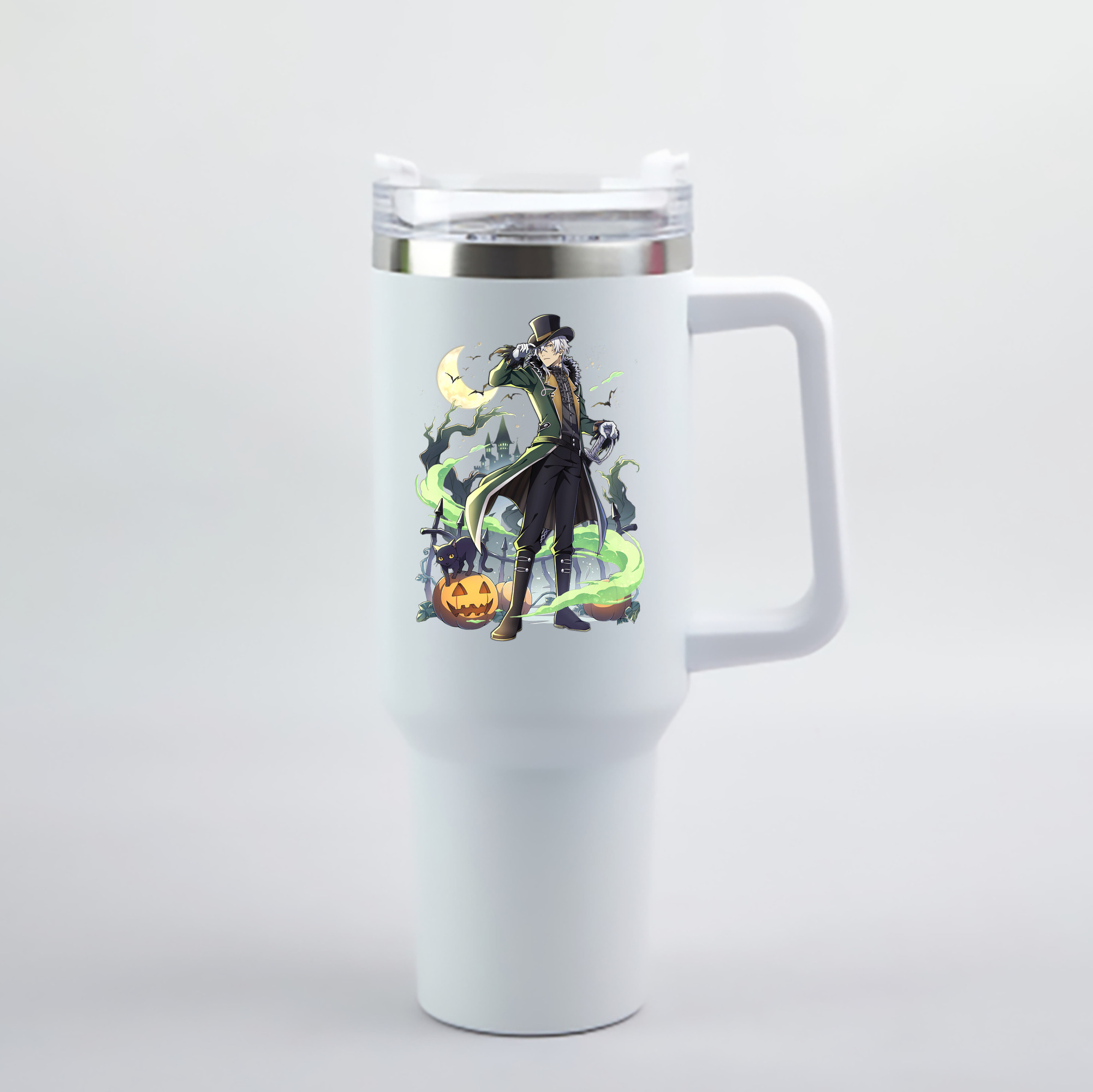 （画像用） 文豪ストレイドッグス Bungo Stray Dogs 1200mL車用タンブラー - クリスタルステッカー（プラスチックストロー付き）