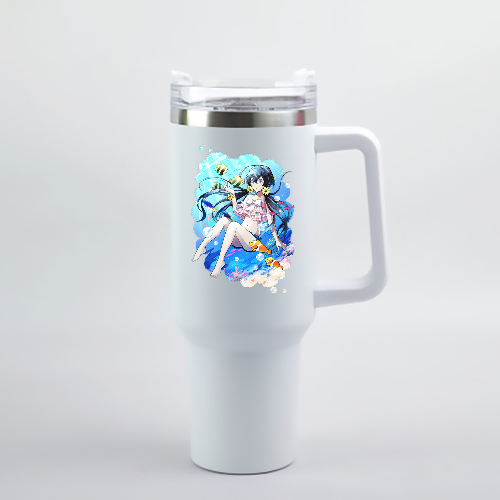 （画像用） 文豪ストレイドッグス Bungo Stray Dogs 1200mL車用タンブラー - クリスタルステッカー（プラスチックストロー付き）