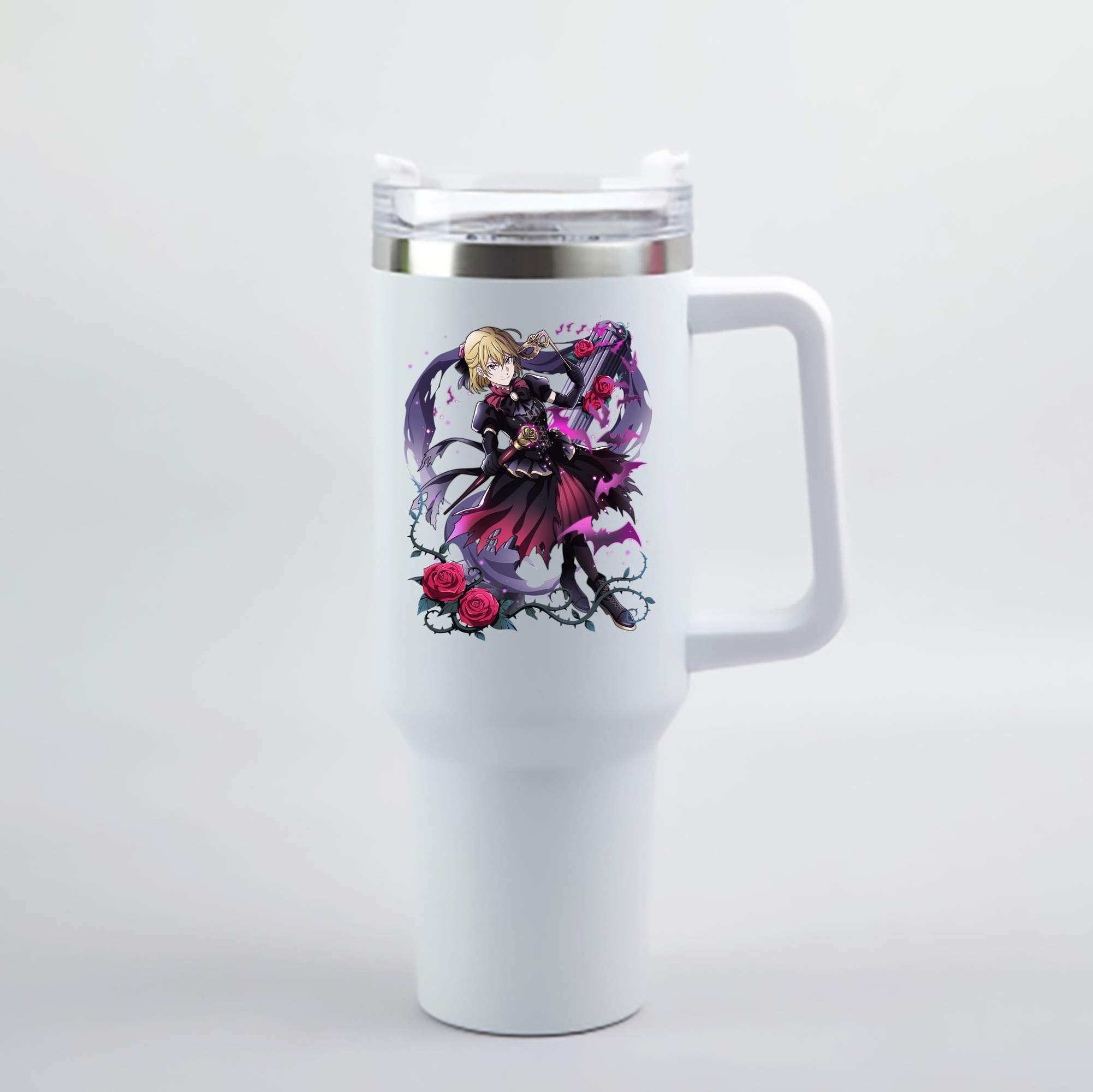 （画像用） 文豪ストレイドッグス Bungo Stray Dogs 1200mL車用タンブラー - クリスタルステッカー（プラスチックストロー付き）