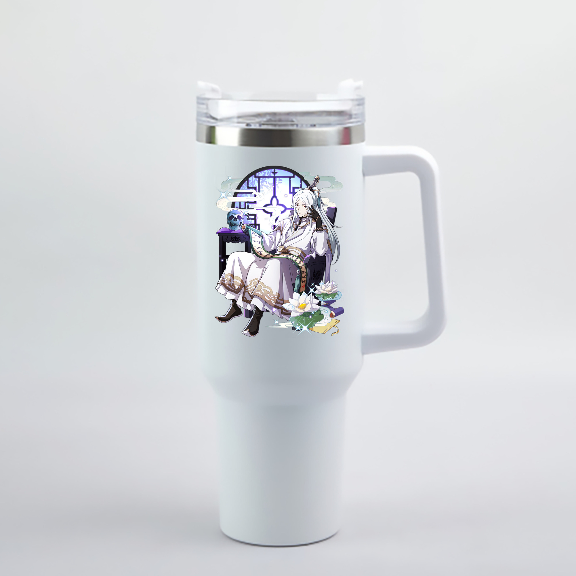 （画像用） 文豪ストレイドッグス Bungo Stray Dogs 1200mL車用タンブラー - クリスタルステッカー（プラスチックストロー付き）