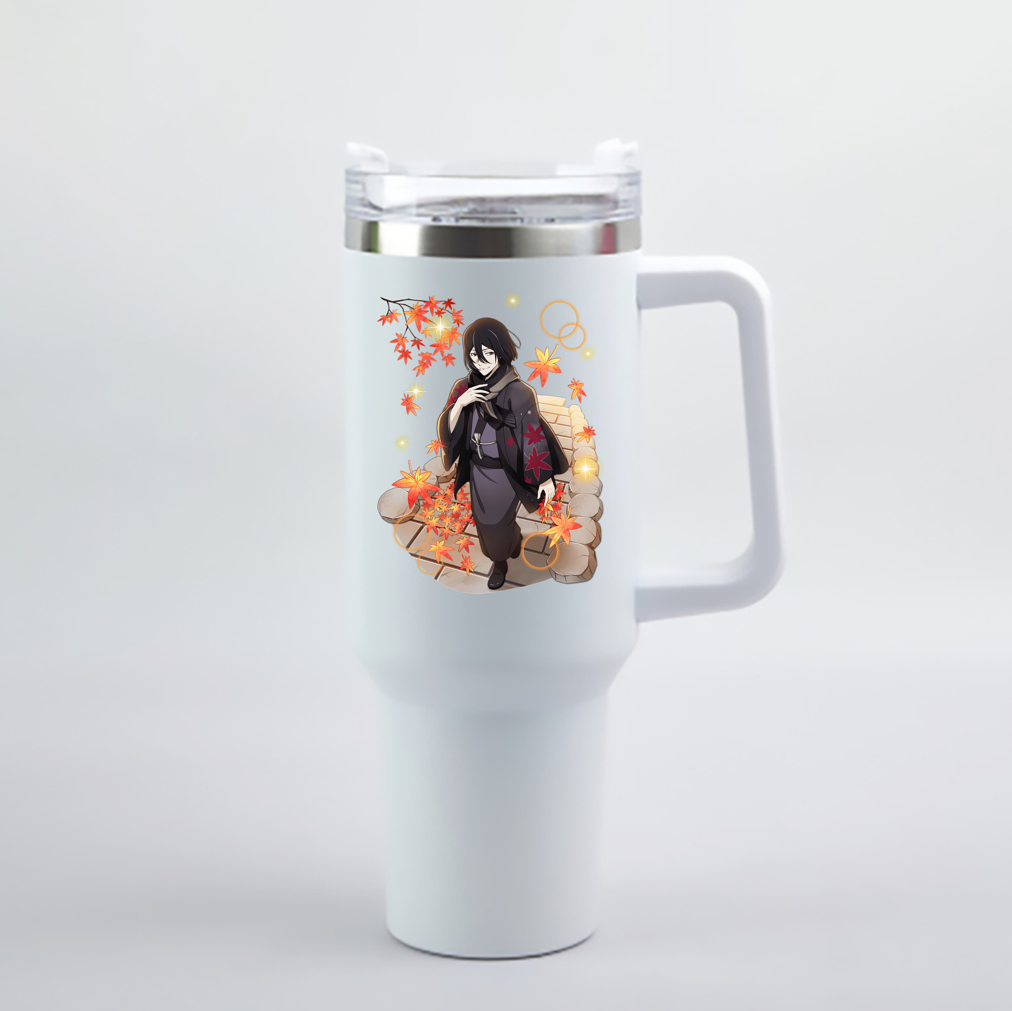（画像用） 文豪ストレイドッグス Bungo Stray Dogs 1200mL車用タンブラー - クリスタルステッカー（プラスチックストロー付き）