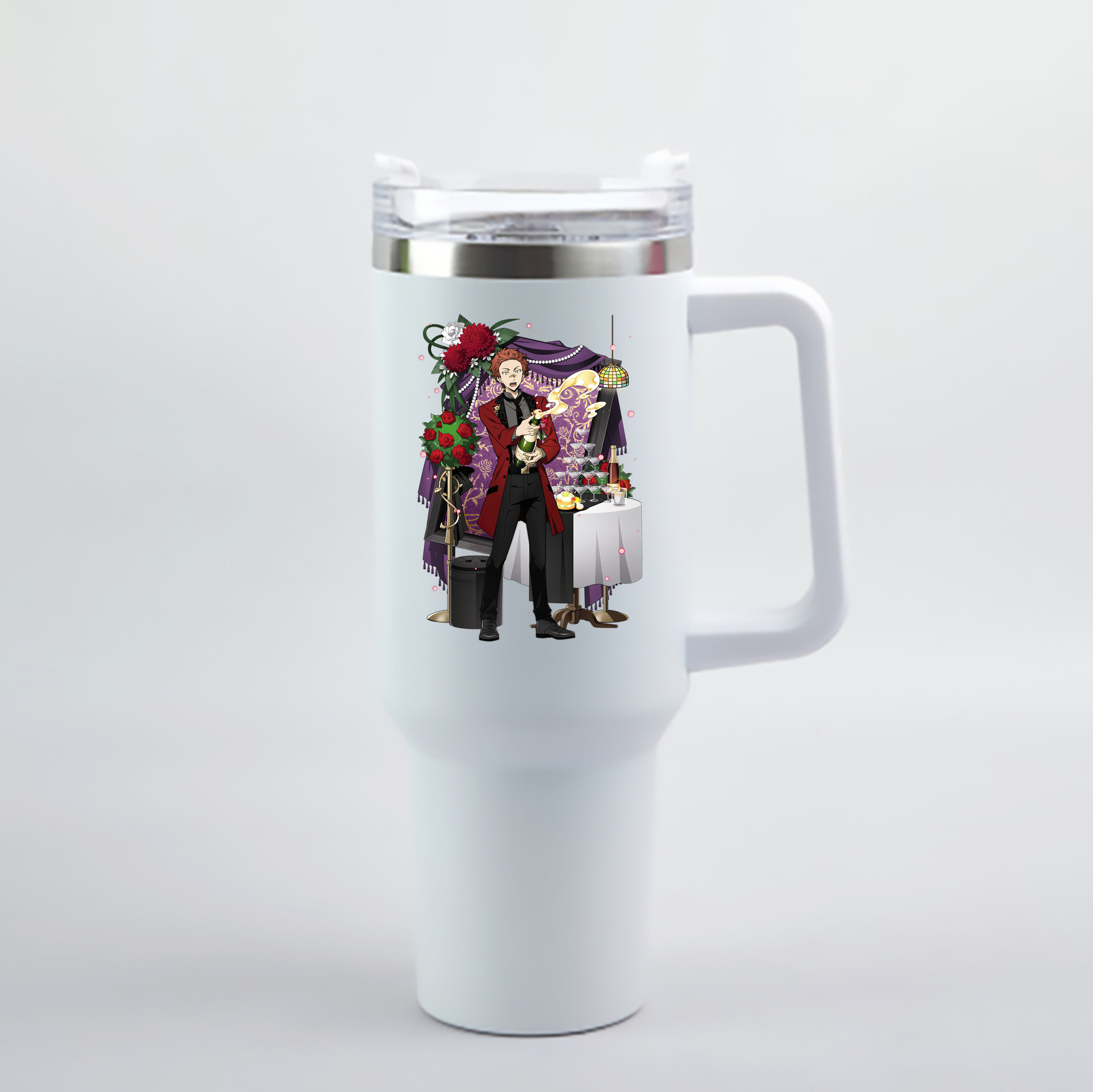 （画像用） 文豪ストレイドッグス Bungo Stray Dogs 1200mL車用タンブラー - クリスタルステッカー（プラスチックストロー付き）