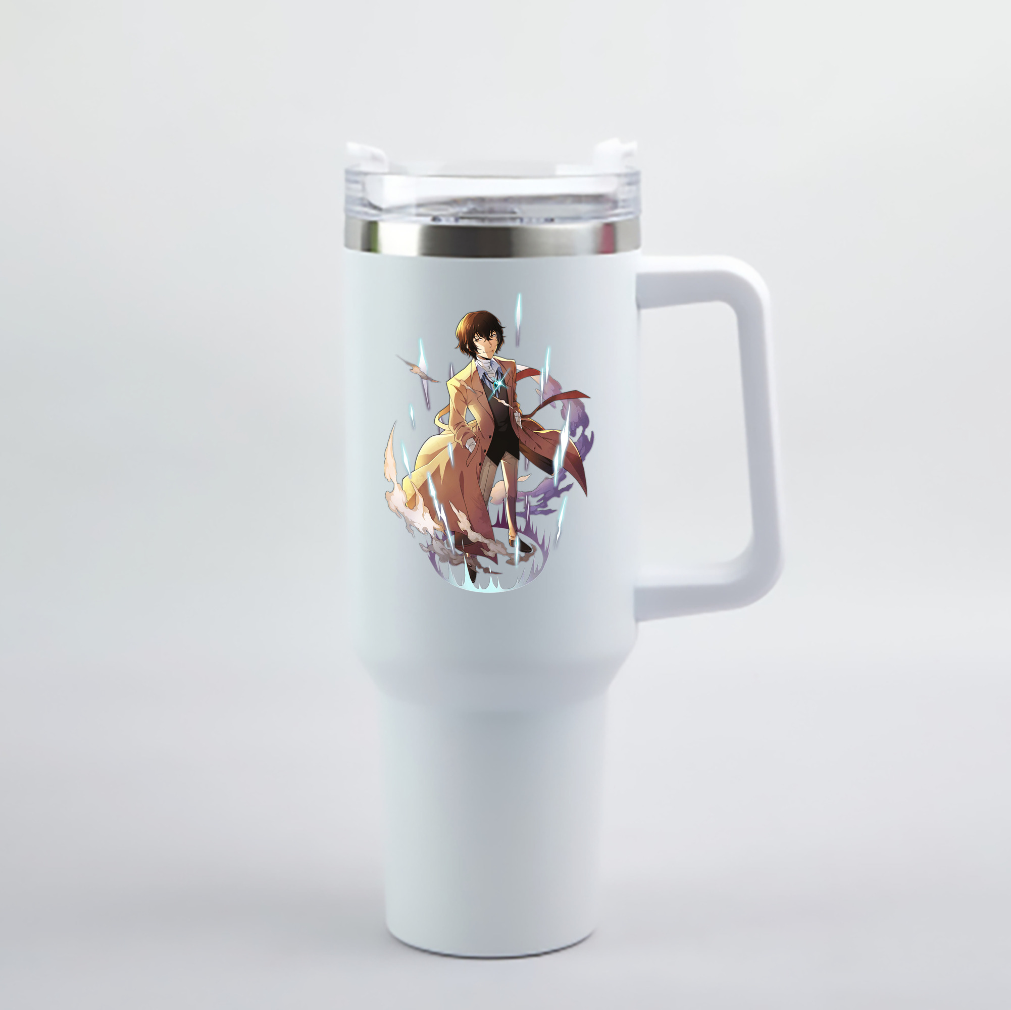 （画像用） 文豪ストレイドッグス Bungo Stray Dogs 1200mL車用タンブラー - クリスタルステッカー（プラスチックストロー付き）