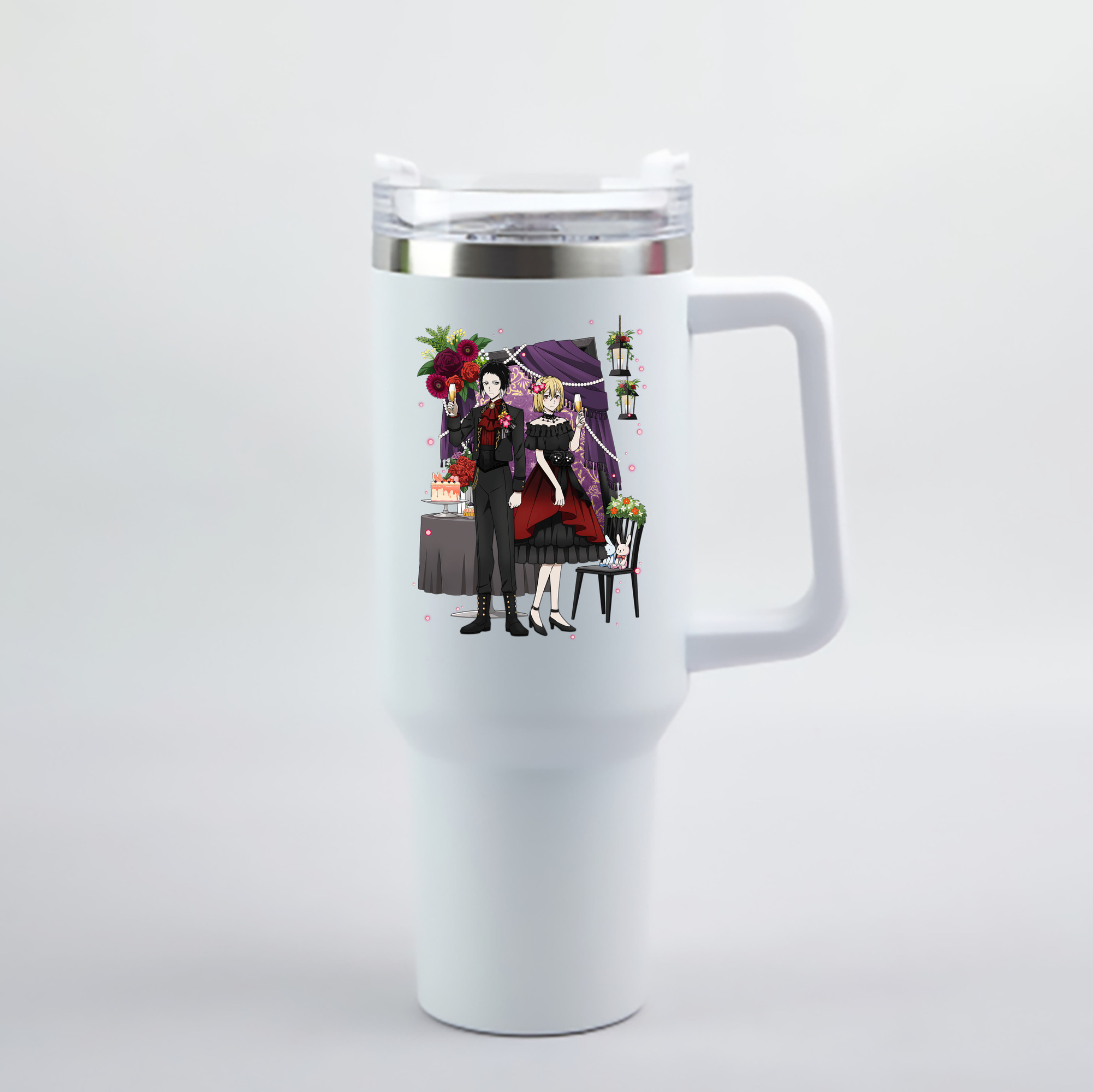 （画像用） 文豪ストレイドッグス Bungo Stray Dogs 1200mL車用タンブラー - クリスタルステッカー（プラスチックストロー付き）