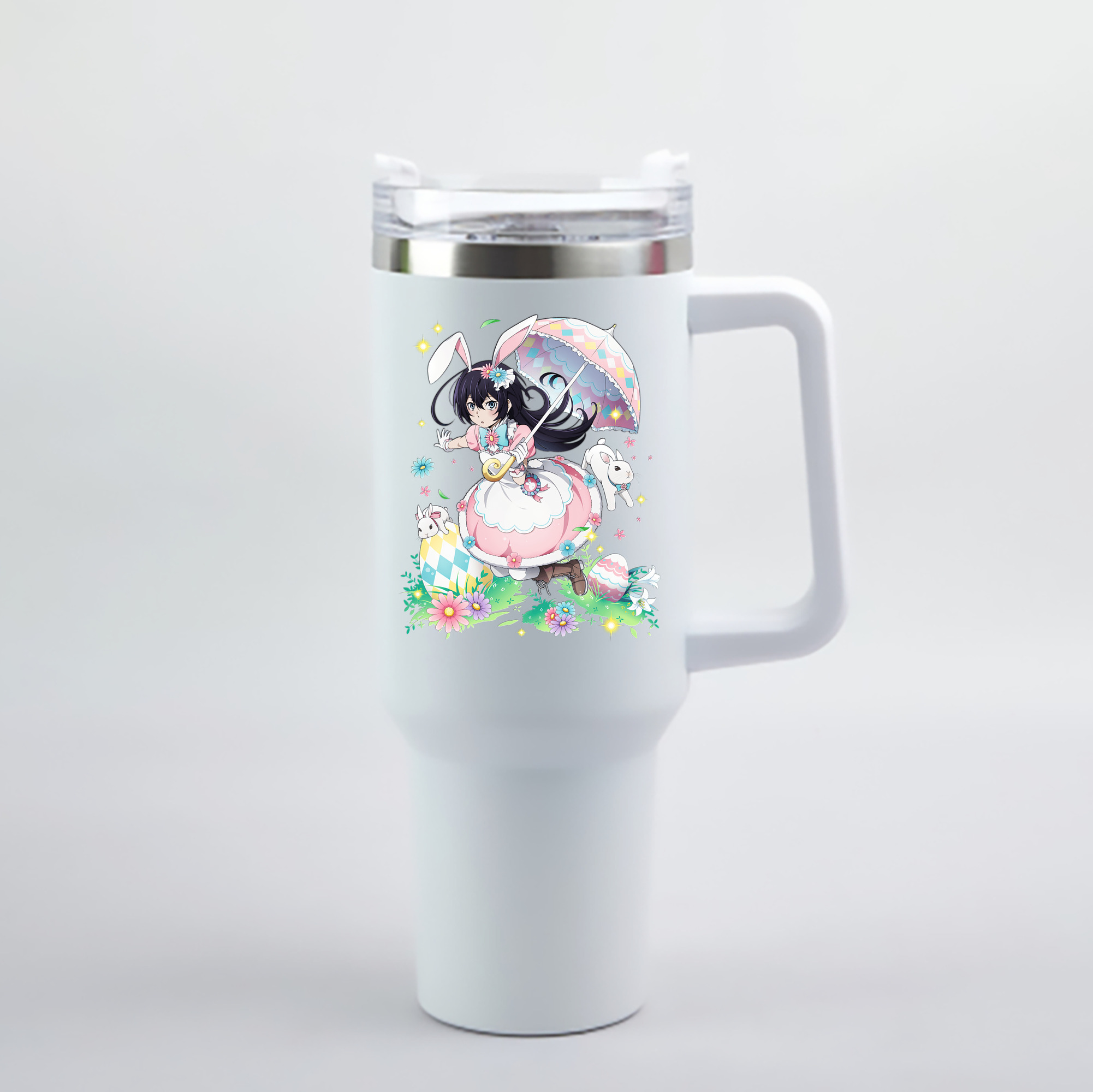 （画像用） 文豪ストレイドッグス Bungo Stray Dogs 1200mL車用タンブラー - クリスタルステッカー（プラスチックストロー付き）