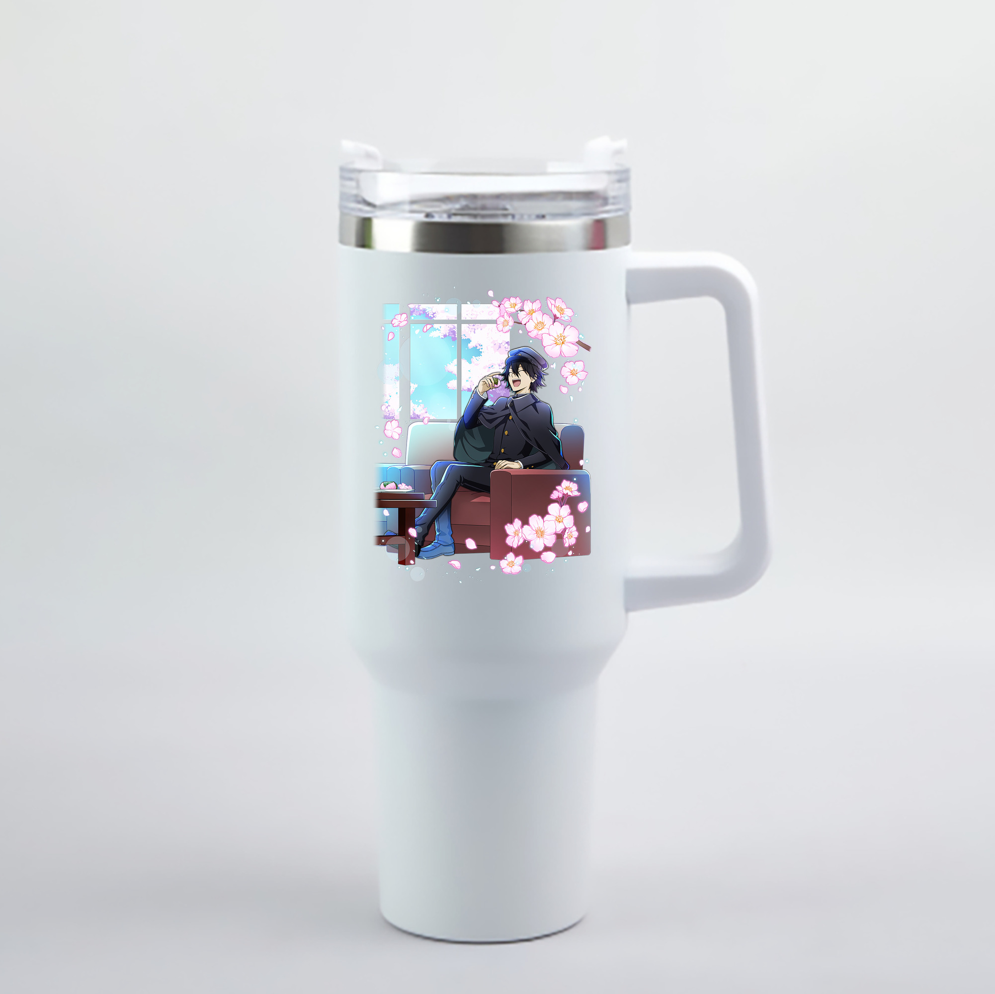 （画像用） 文豪ストレイドッグス Bungo Stray Dogs 1200mL車用タンブラー - クリスタルステッカー（プラスチックストロー付き）