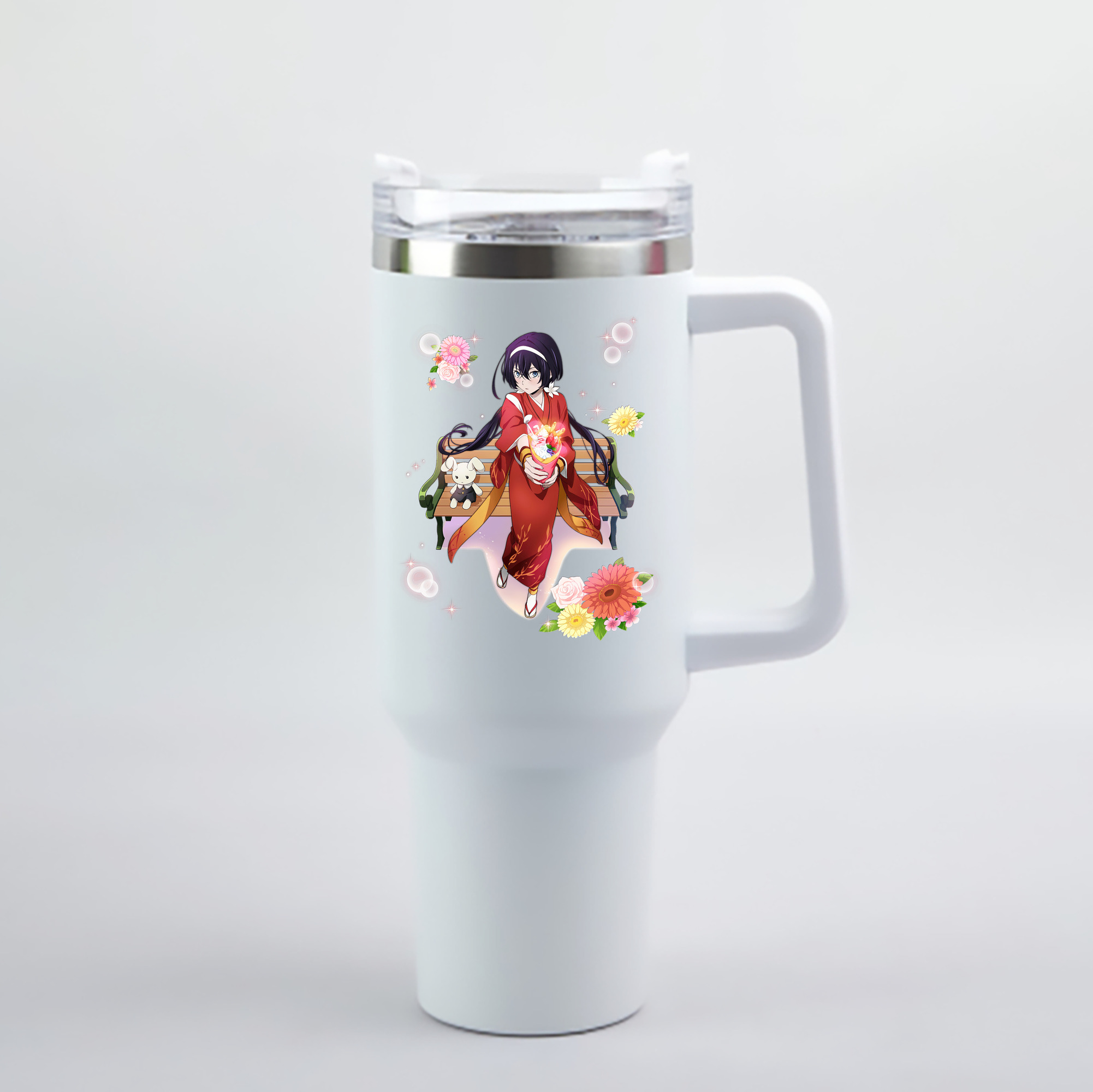 （画像用） 文豪ストレイドッグス Bungo Stray Dogs 1200mL車用タンブラー - クリスタルステッカー（プラスチックストロー付き）