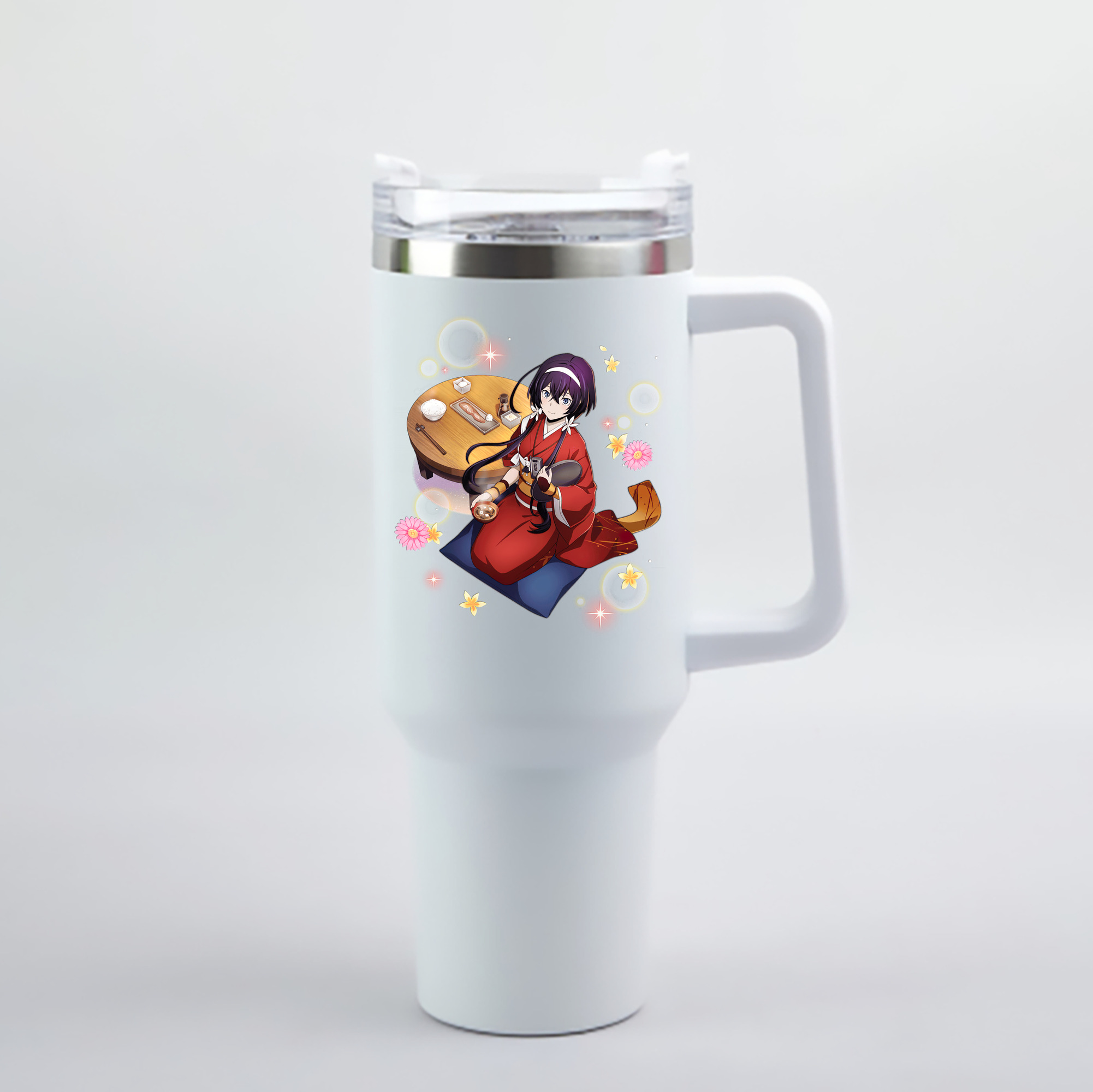 （画像用） 文豪ストレイドッグス Bungo Stray Dogs 1200mL車用タンブラー - クリスタルステッカー（プラスチックストロー付き）