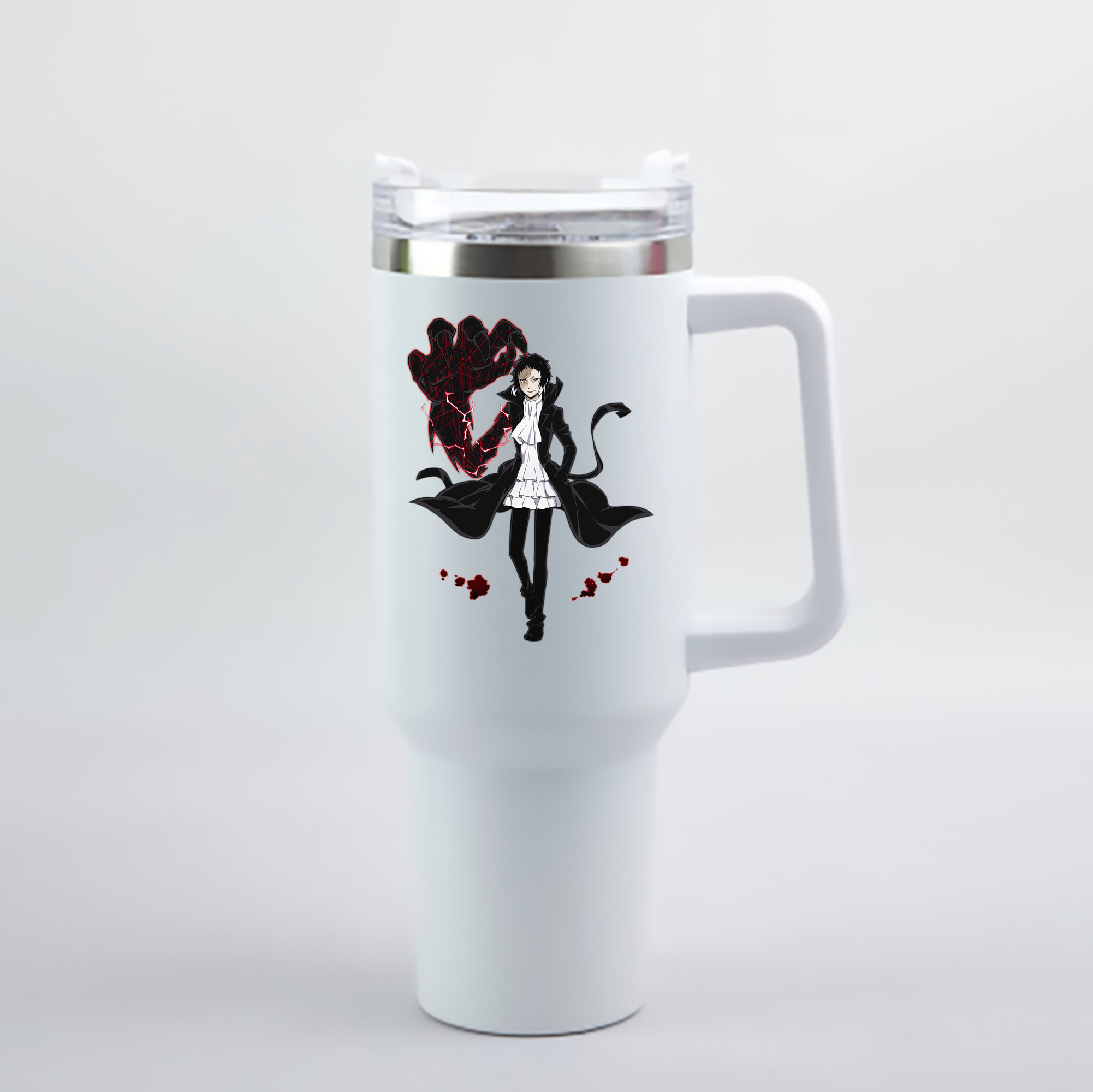 （画像用） 文豪ストレイドッグス Bungo Stray Dogs 1200mL車用タンブラー - クリスタルステッカー（プラスチックストロー付き）