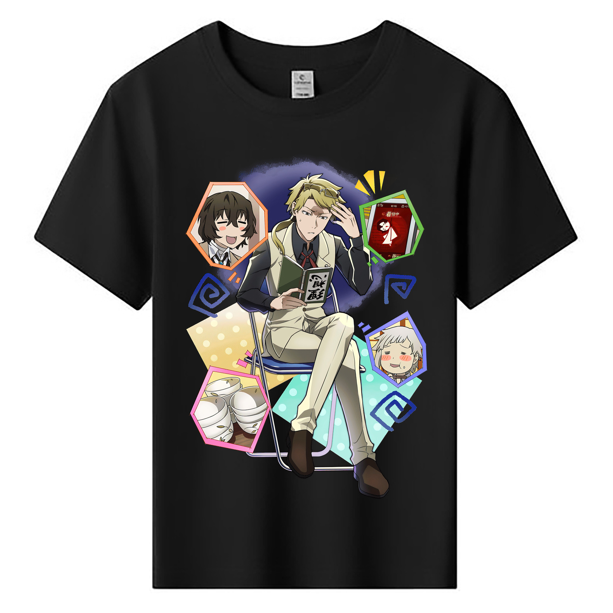 （画像用） 文豪ストレイドッグス Bungo Stray Dogs 綿100％キッズTシャツ（フロントプリント）