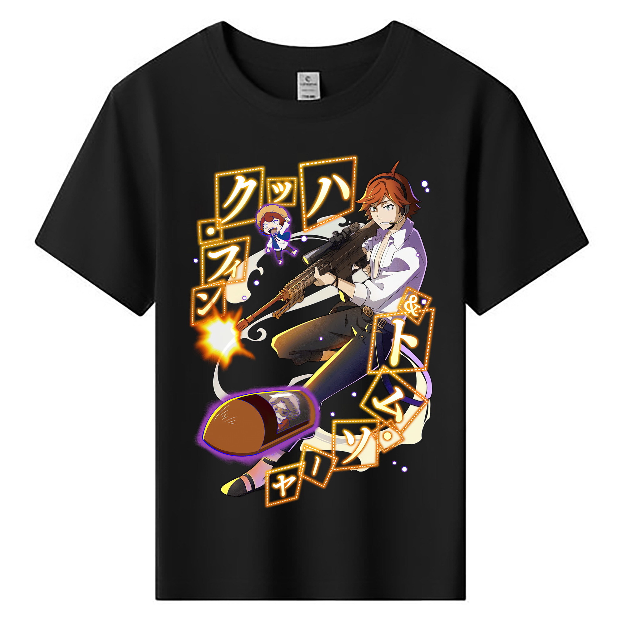 （画像用） 文豪ストレイドッグス Bungo Stray Dogs 綿100％キッズTシャツ（フロントプリント）