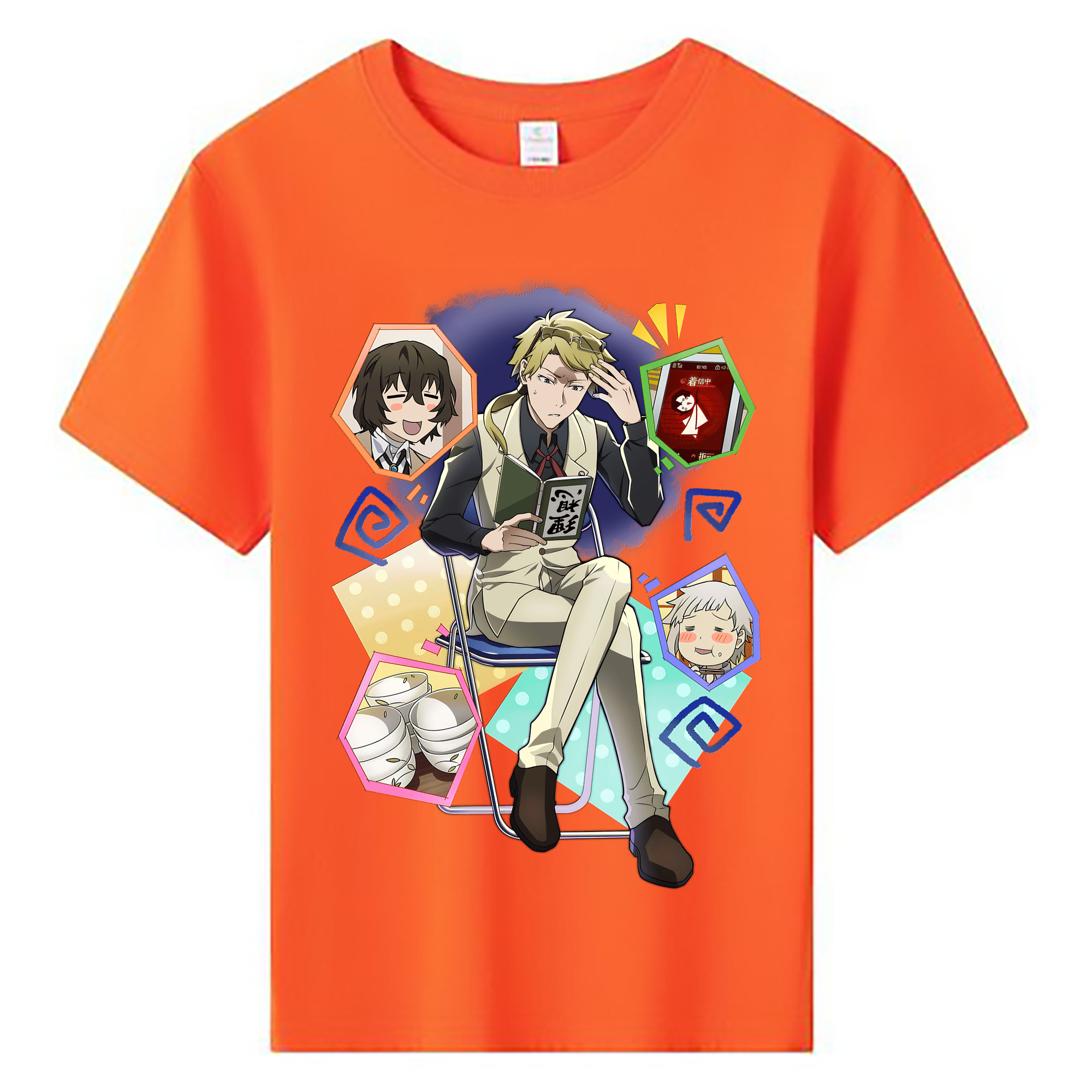（画像用） 文豪ストレイドッグス Bungo Stray Dogs 綿100％キッズTシャツ（フロントプリント）