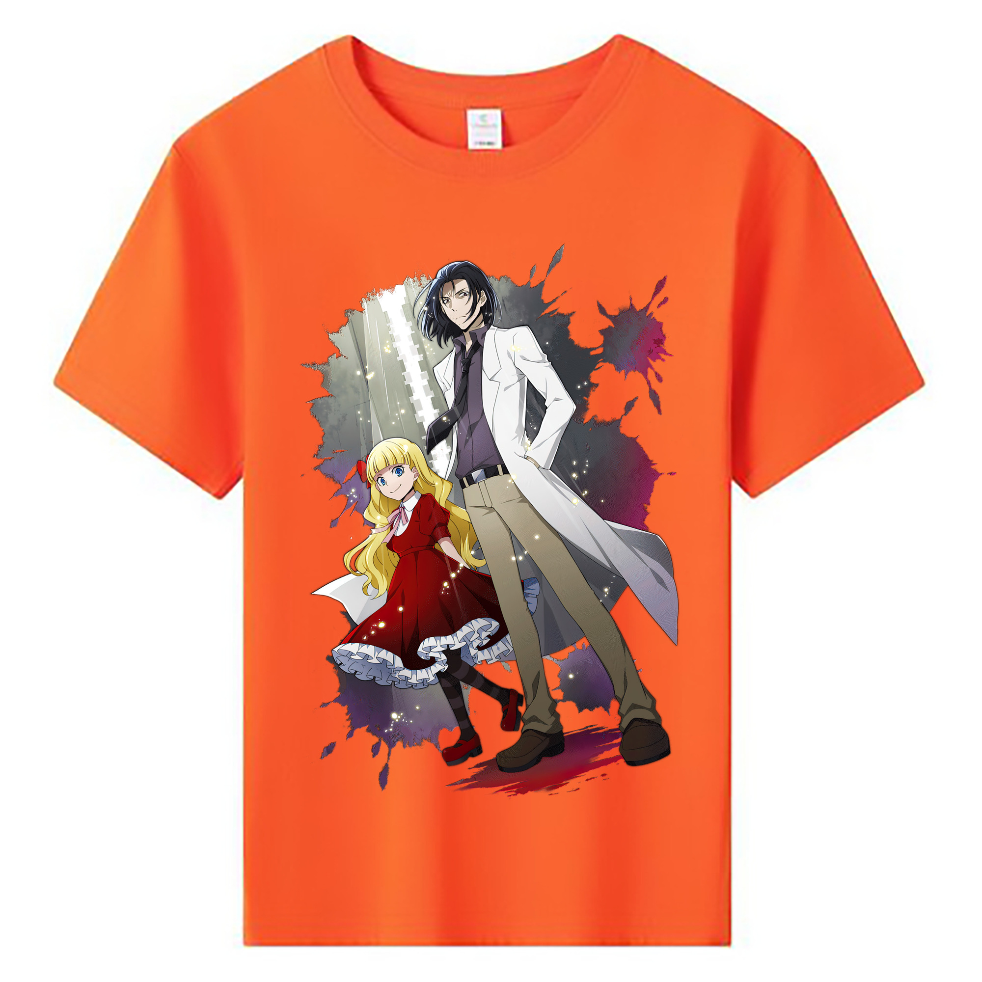 （画像用） 文豪ストレイドッグス Bungo Stray Dogs 綿100％キッズTシャツ（フロントプリント）