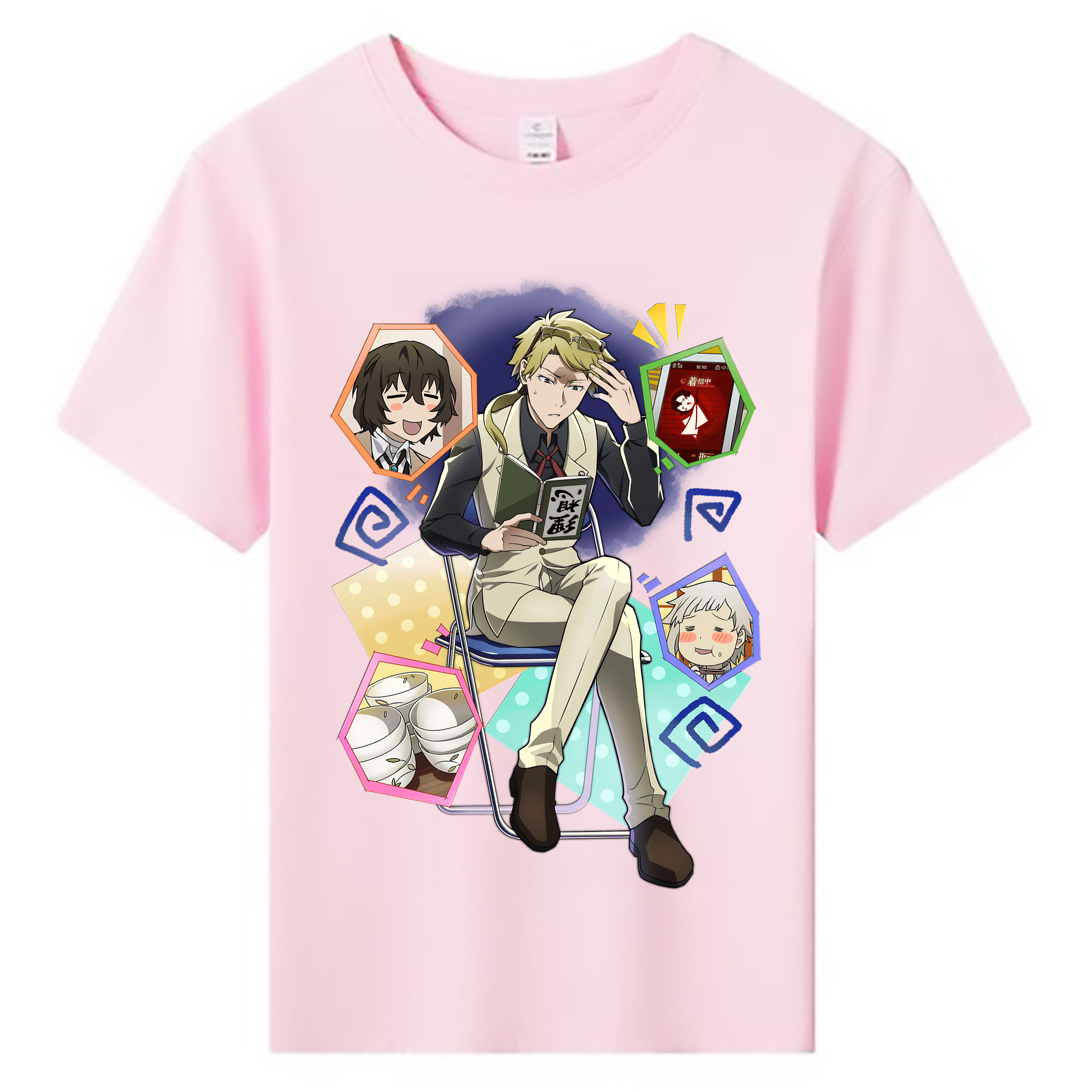 （画像用） 文豪ストレイドッグス Bungo Stray Dogs 綿100％キッズTシャツ（フロントプリント）