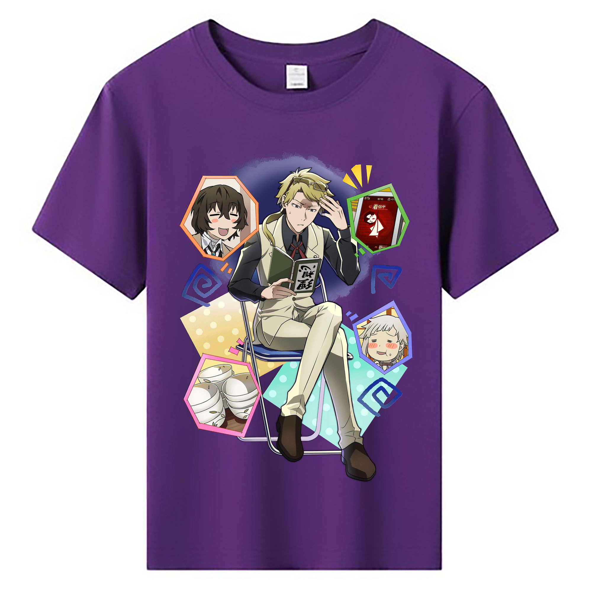（画像用） 文豪ストレイドッグス Bungo Stray Dogs 綿100％キッズTシャツ（フロントプリント）