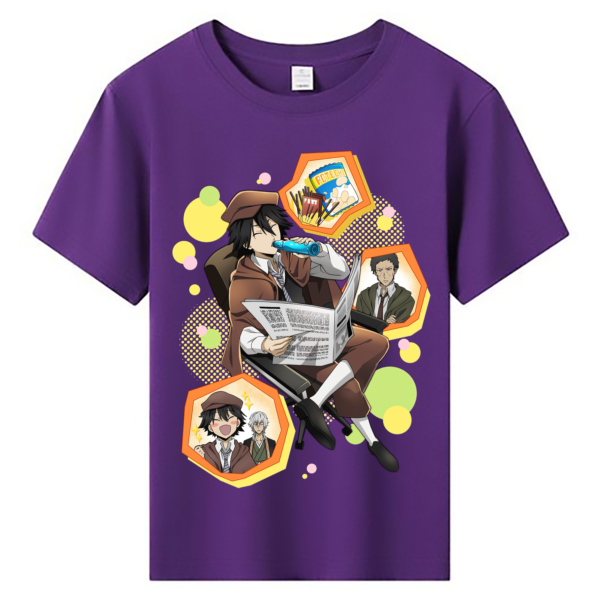 （画像用） 文豪ストレイドッグス Bungo Stray Dogs 綿100％キッズTシャツ（フロントプリント）