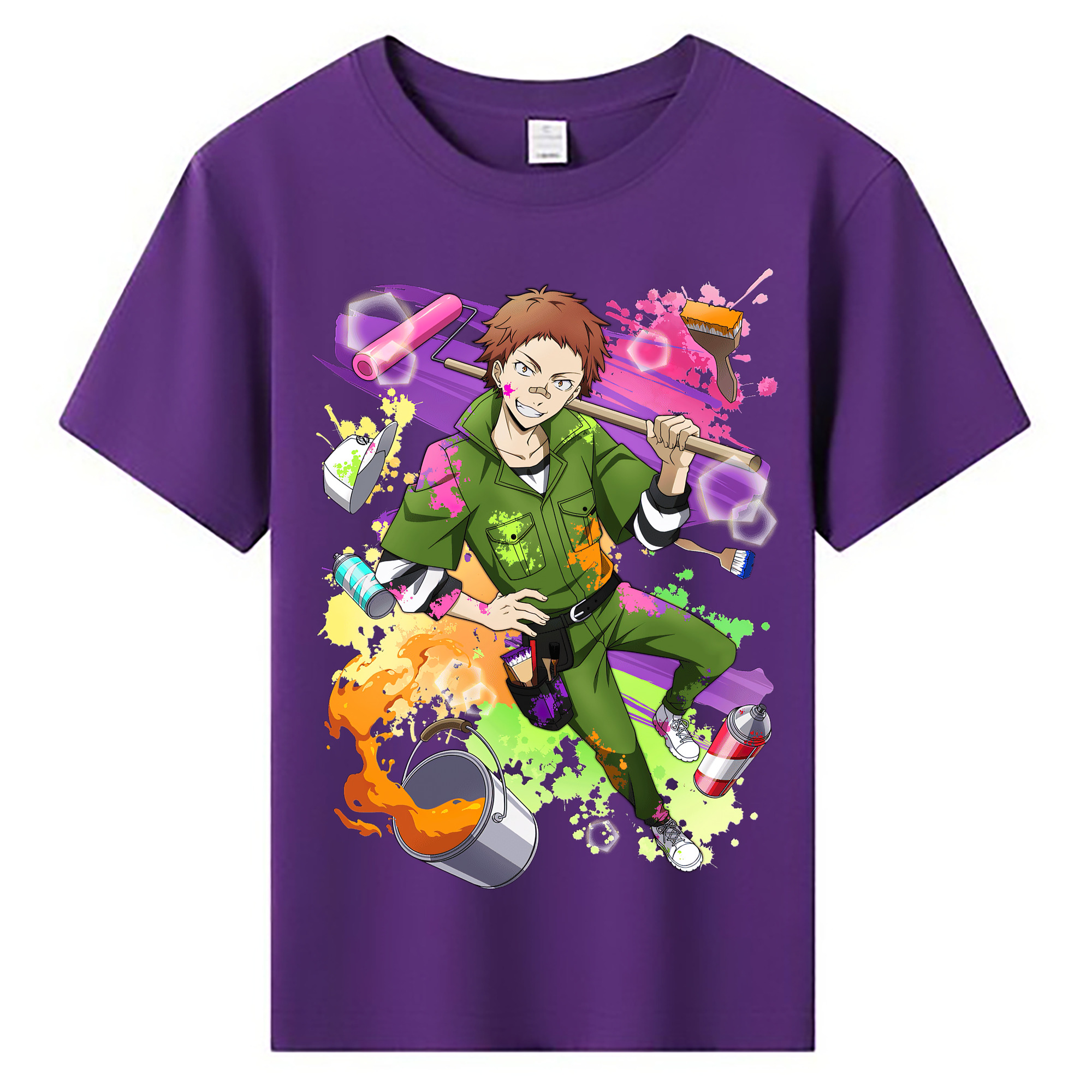 （画像用） 文豪ストレイドッグス Bungo Stray Dogs 綿100％キッズTシャツ（フロントプリント）