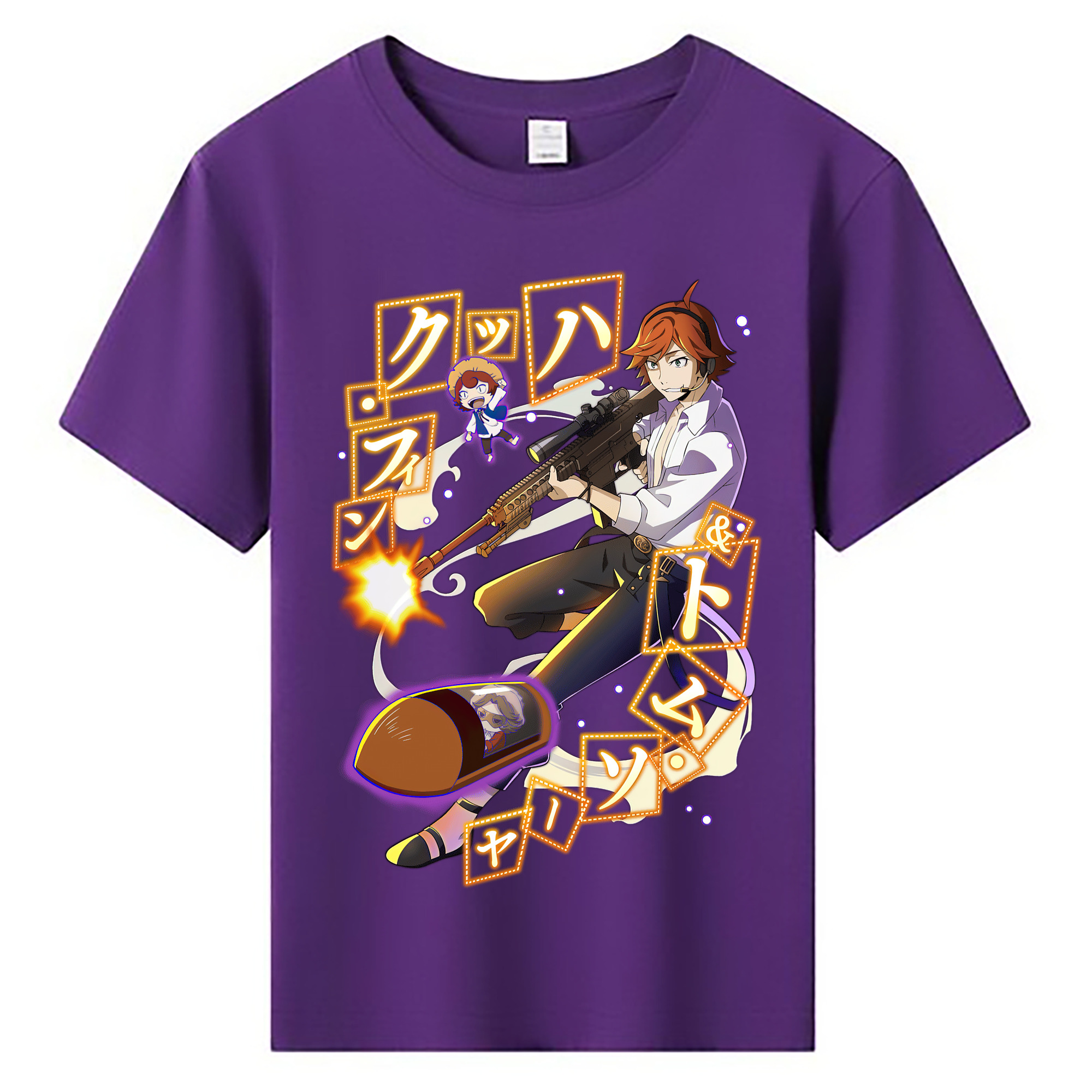 （画像用） 文豪ストレイドッグス Bungo Stray Dogs 綿100％キッズTシャツ（フロントプリント）