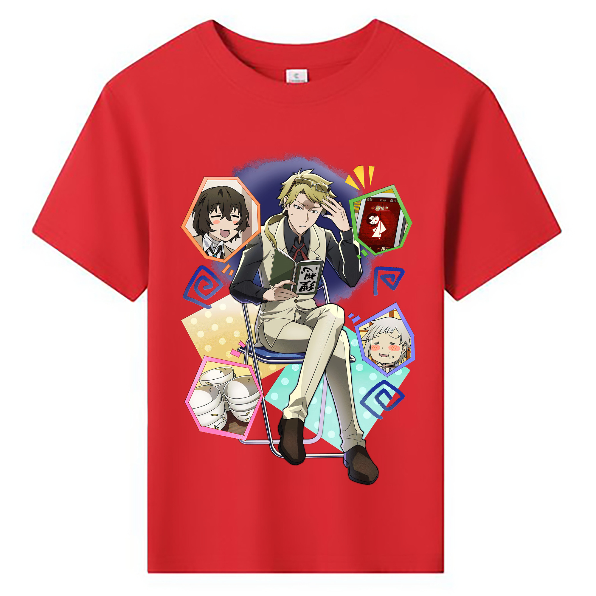 （画像用） 文豪ストレイドッグス Bungo Stray Dogs 綿100％キッズTシャツ（フロントプリント）