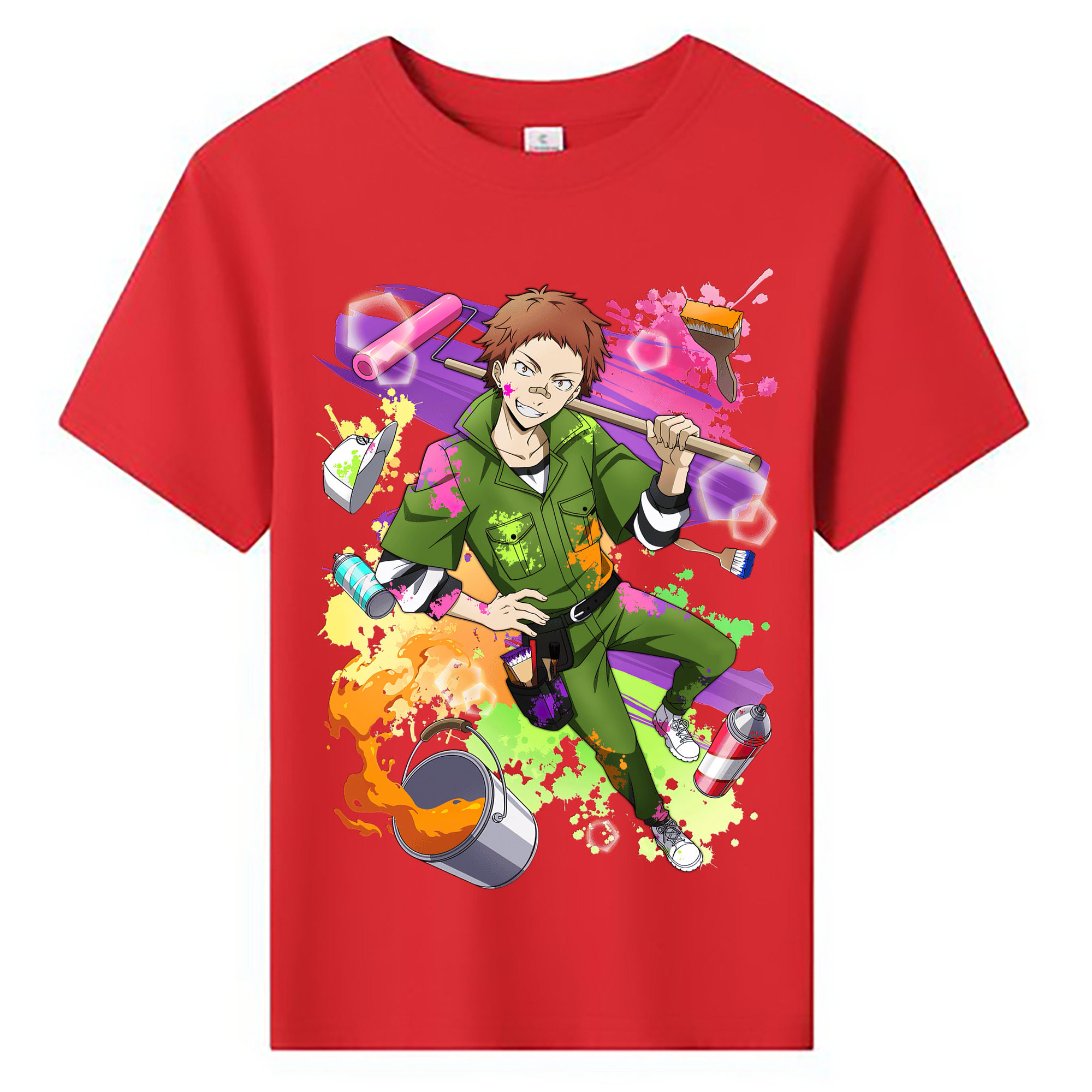 （画像用） 文豪ストレイドッグス Bungo Stray Dogs 綿100％キッズTシャツ（フロントプリント）