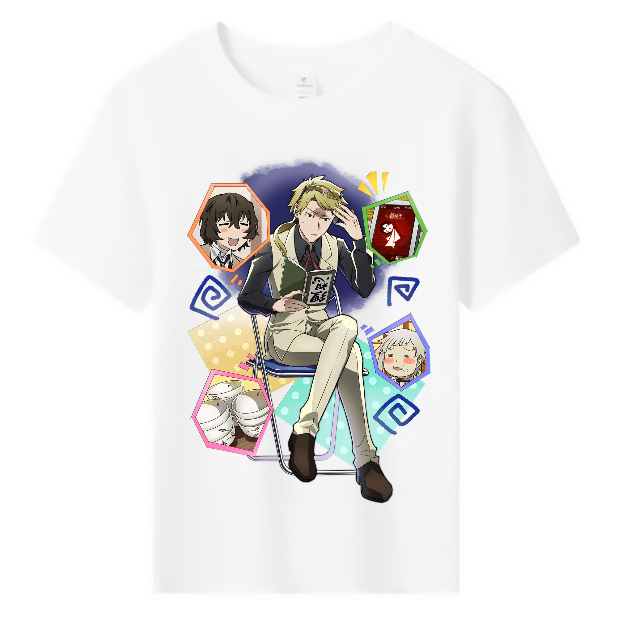 （画像用） 文豪ストレイドッグス Bungo Stray Dogs 綿100％キッズTシャツ（フロントプリント）