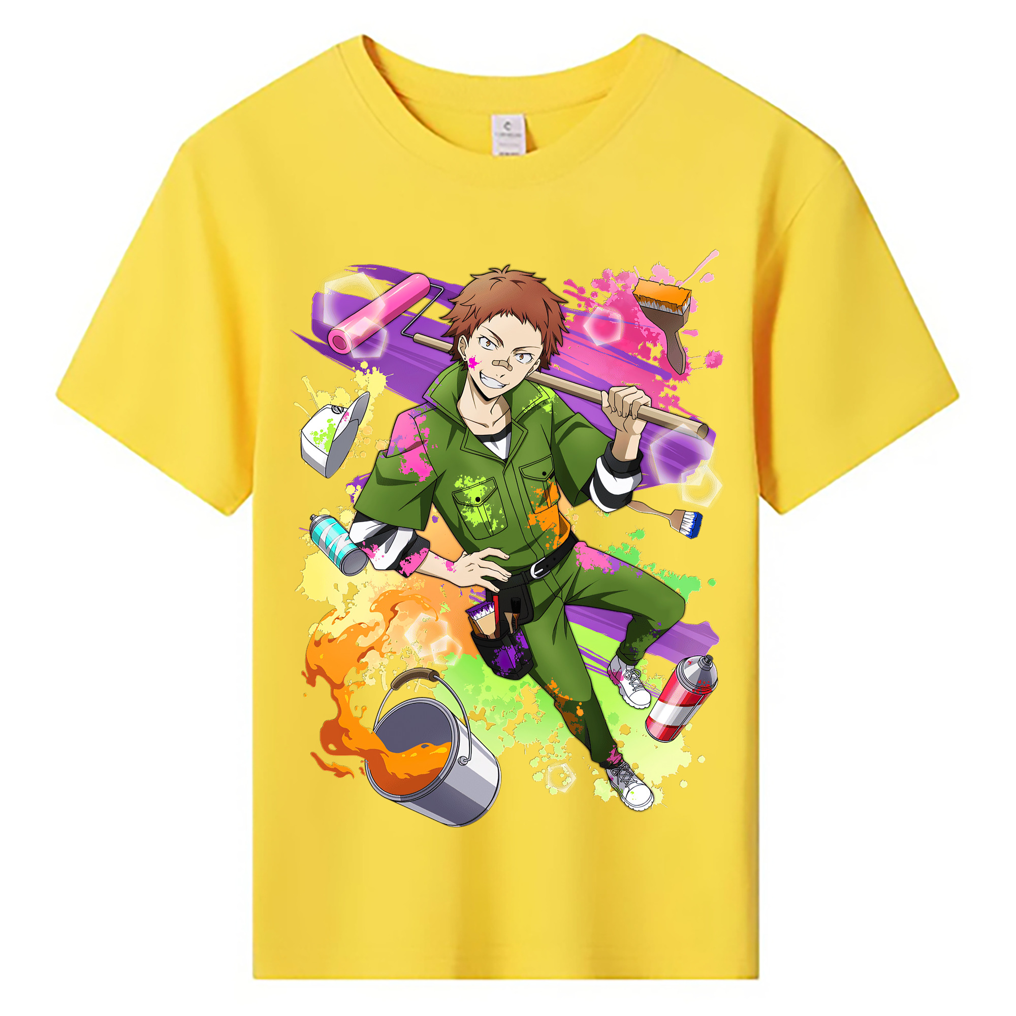 （画像用） 文豪ストレイドッグス Bungo Stray Dogs 綿100％キッズTシャツ（フロントプリント）