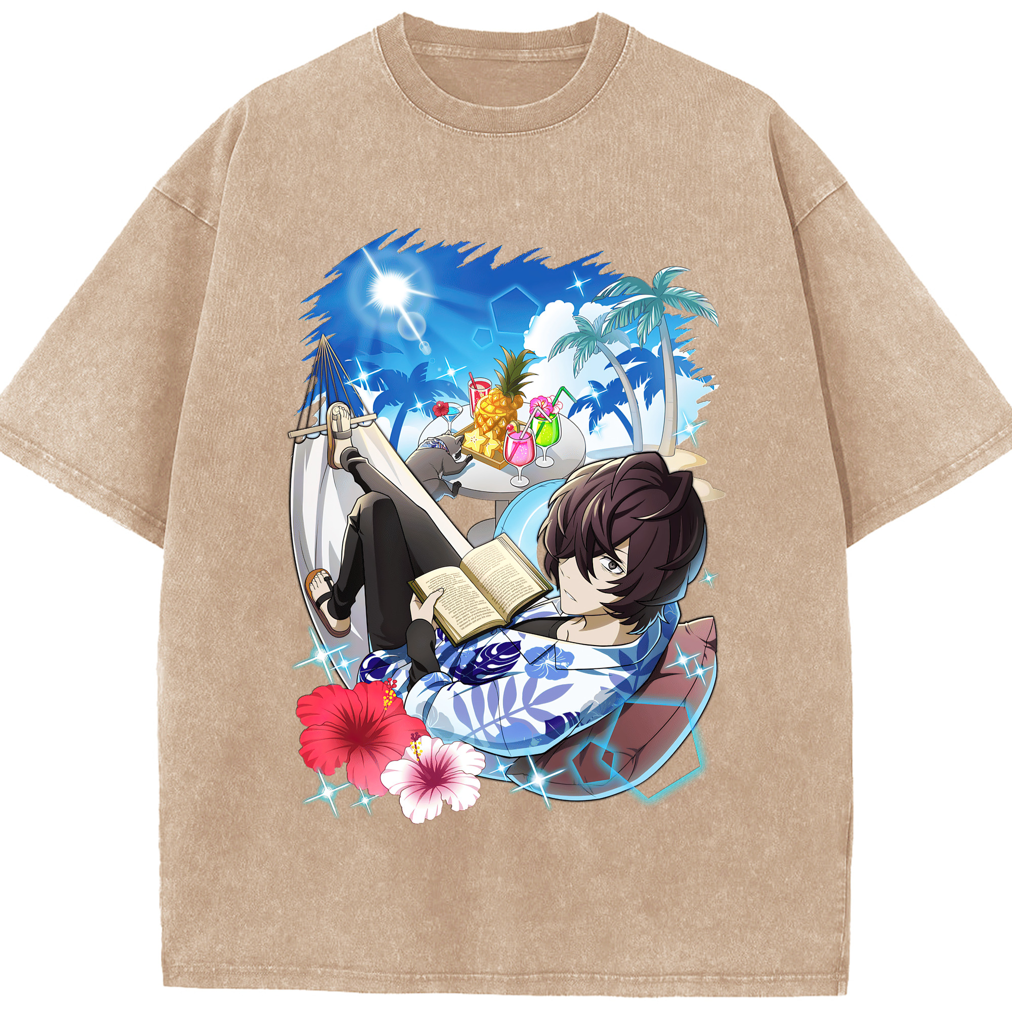 （画像用） 文豪ストレイドッグス Bungo Stray Dogs 綿100% ヴィンテージ風 半袖Tシャツ（フロントプリント）