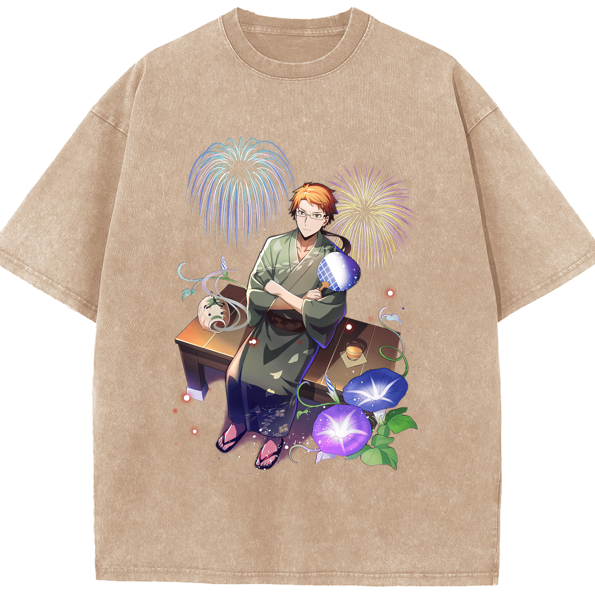 （画像用） 文豪ストレイドッグス Bungo Stray Dogs 綿100% ヴィンテージ風 半袖Tシャツ（フロントプリント）