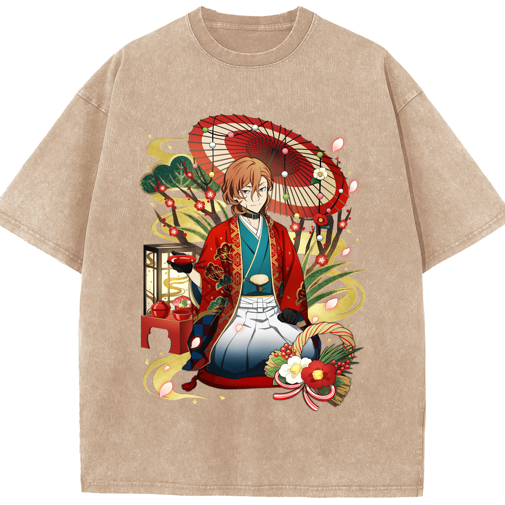 （画像用） 文豪ストレイドッグス Bungo Stray Dogs 綿100% ヴィンテージ風 半袖Tシャツ（フロントプリント）