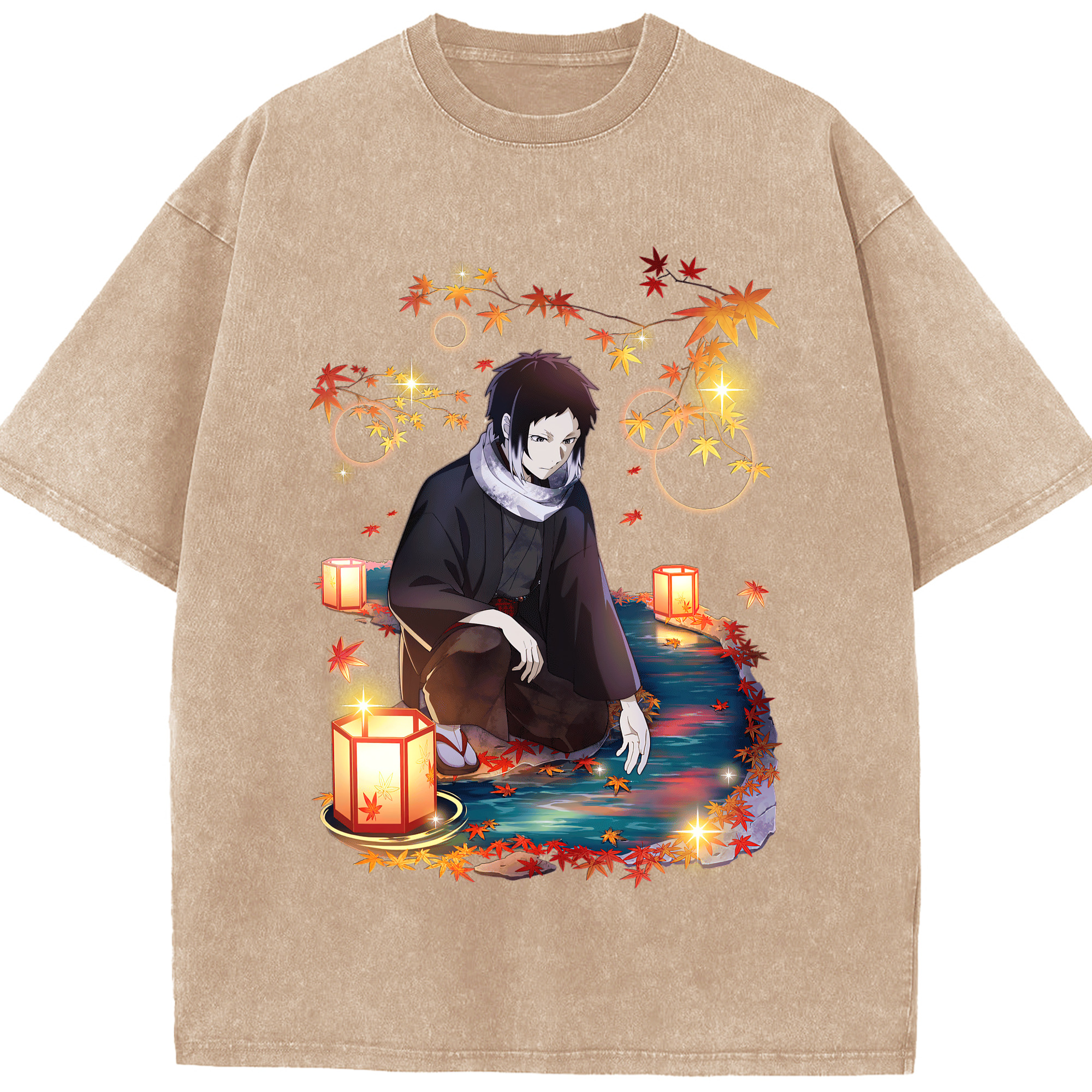 （画像用） 文豪ストレイドッグス Bungo Stray Dogs 綿100% ヴィンテージ風 半袖Tシャツ（フロントプリント）