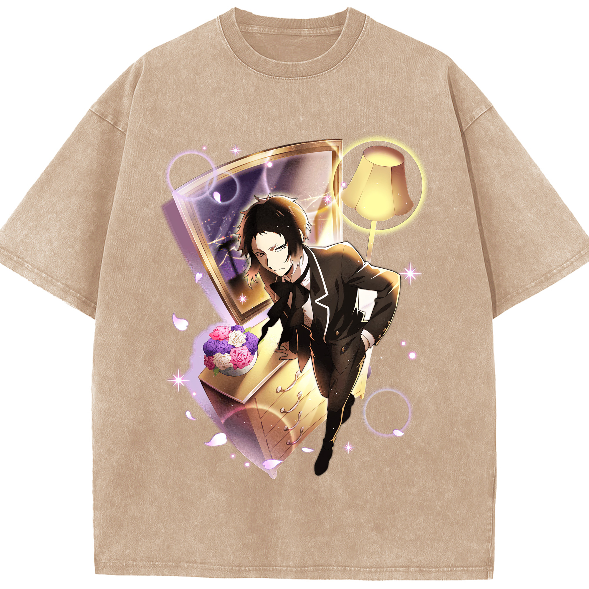 （画像用） 文豪ストレイドッグス Bungo Stray Dogs 綿100% ヴィンテージ風 半袖Tシャツ（フロントプリント）