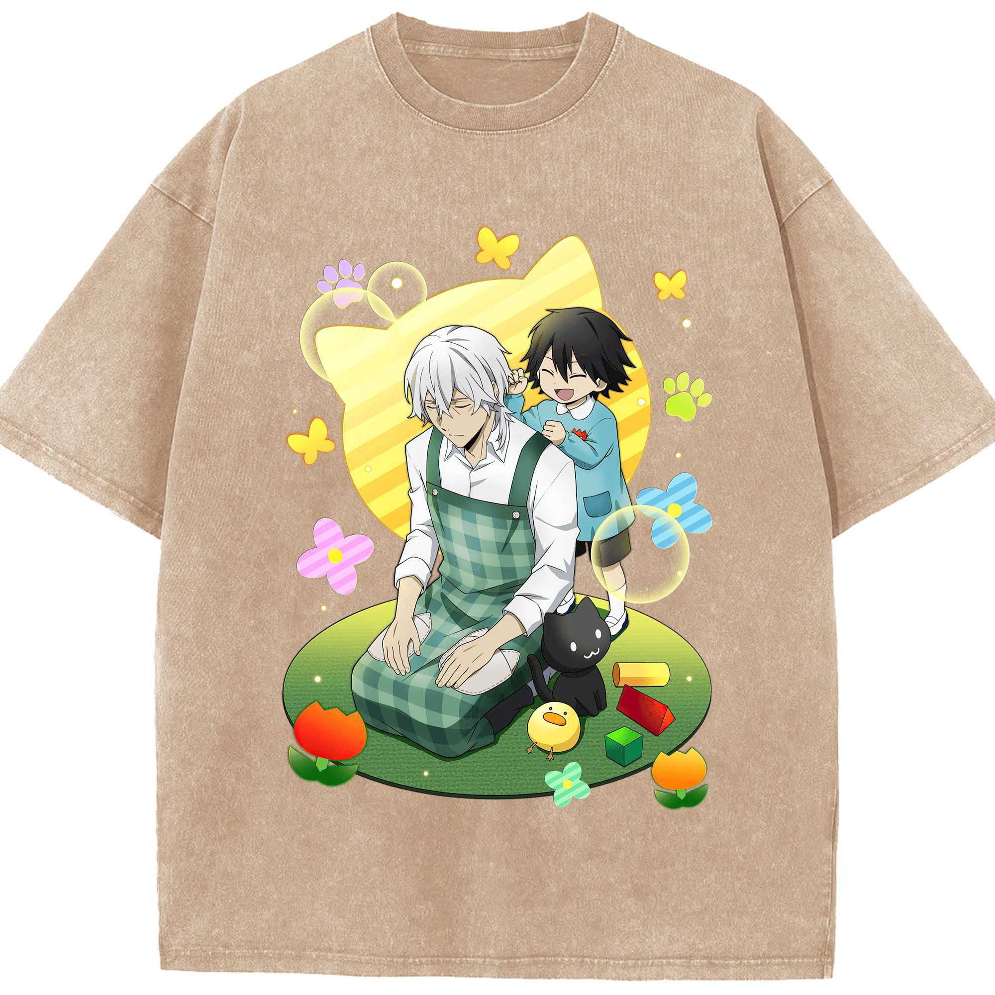 （画像用） 文豪ストレイドッグス Bungo Stray Dogs 綿100% ヴィンテージ風 半袖Tシャツ（フロントプリント）
