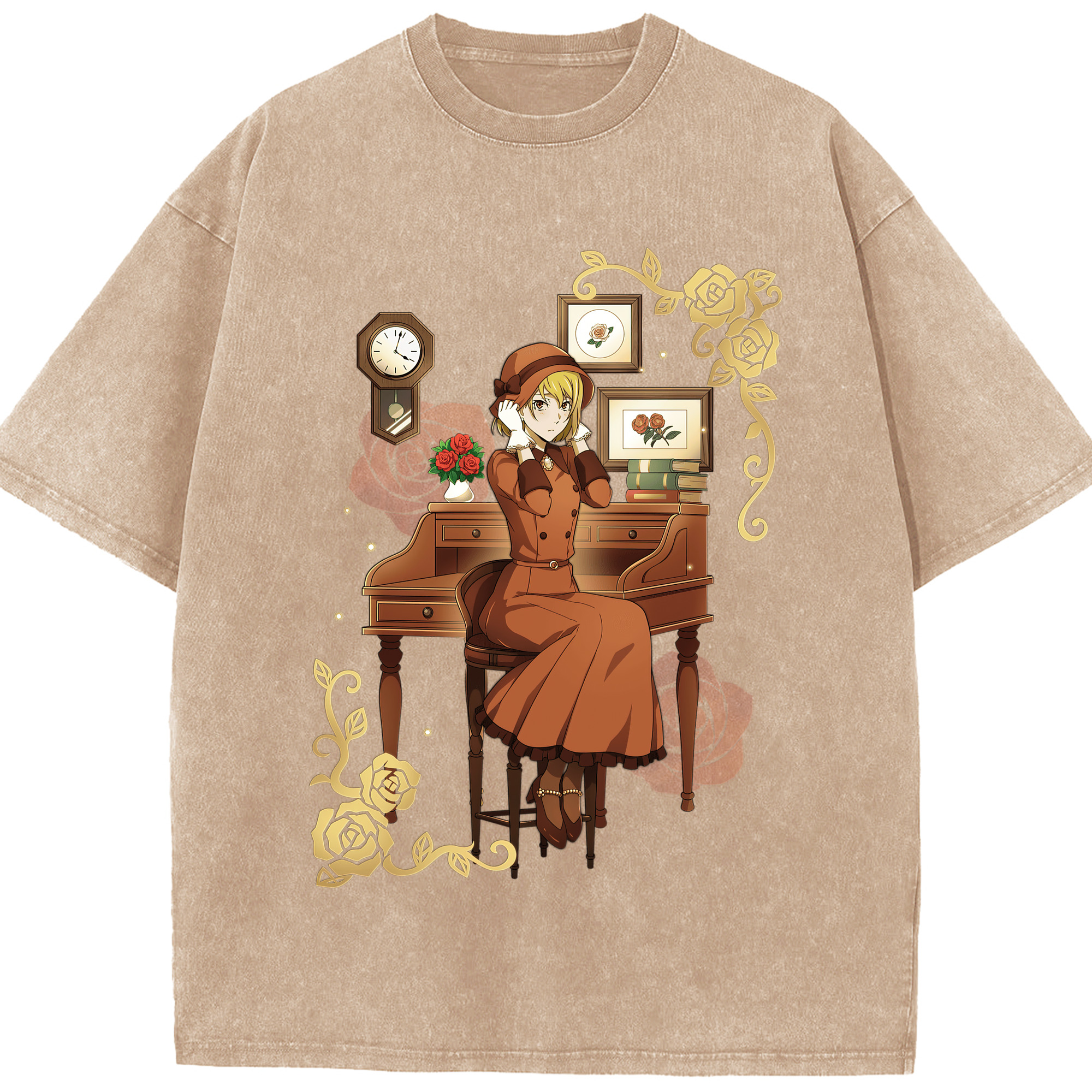 （画像用） 文豪ストレイドッグス Bungo Stray Dogs 綿100% ヴィンテージ風 半袖Tシャツ（フロントプリント）