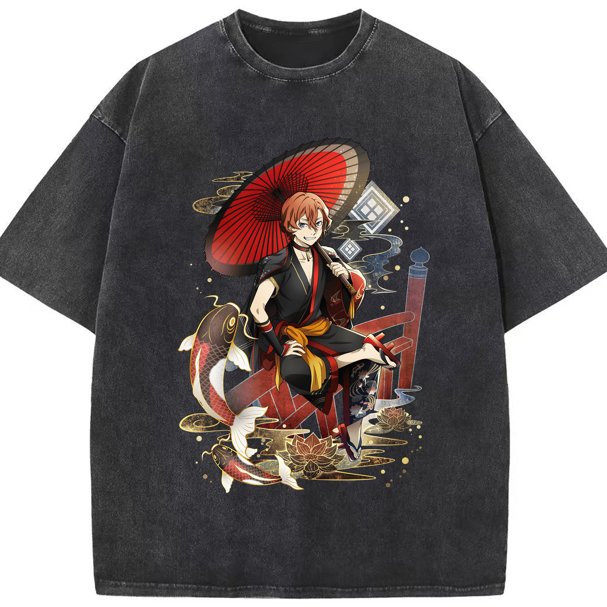 （画像用） 文豪ストレイドッグス Bungo Stray Dogs 綿100% ヴィンテージ風 半袖Tシャツ（フロントプリント）