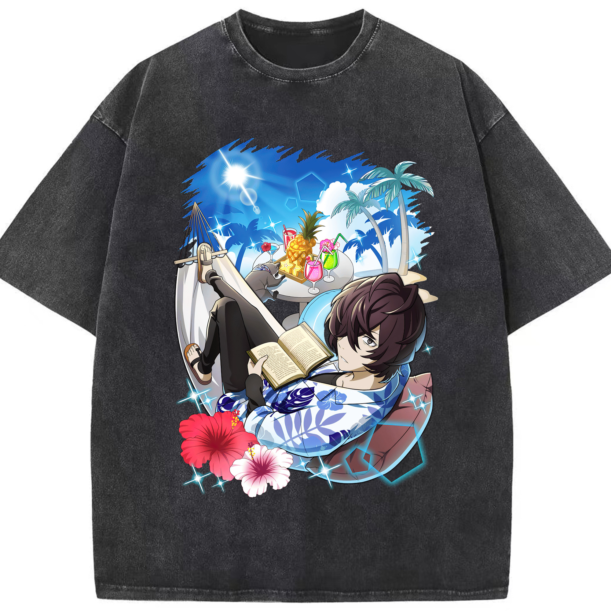 （画像用） 文豪ストレイドッグス Bungo Stray Dogs 綿100% ヴィンテージ風 半袖Tシャツ（フロントプリント）