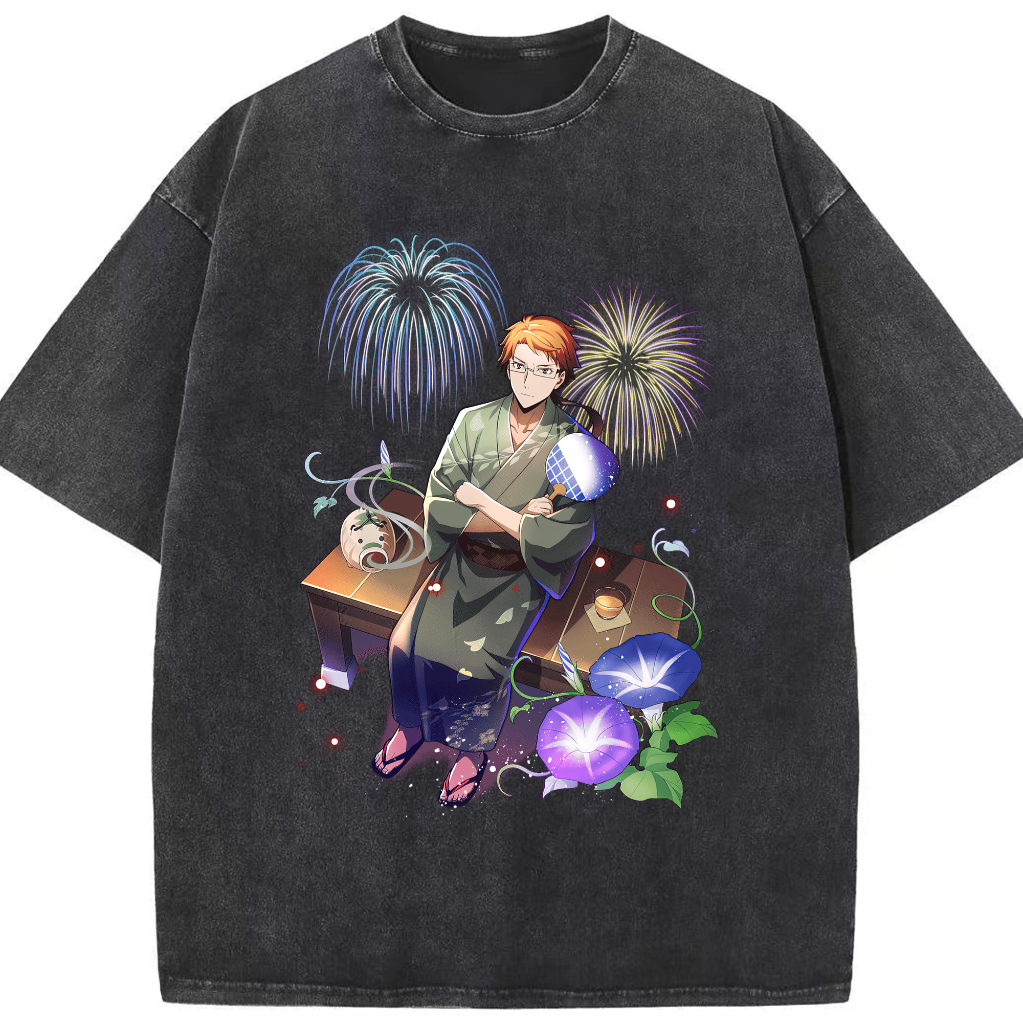（画像用） 文豪ストレイドッグス Bungo Stray Dogs 綿100% ヴィンテージ風 半袖Tシャツ（フロントプリント）