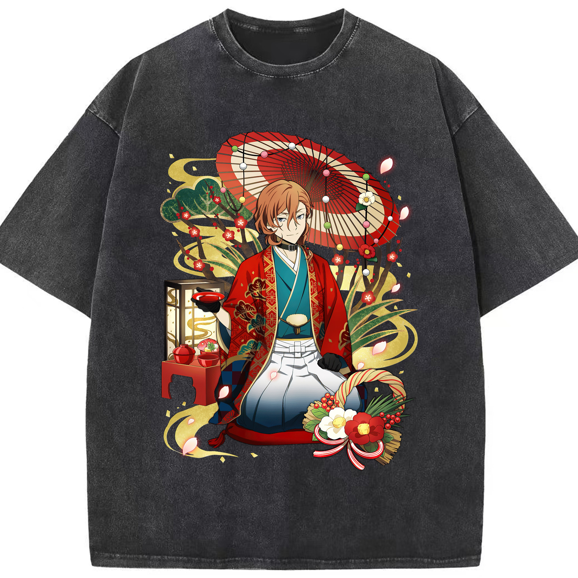 （画像用） 文豪ストレイドッグス Bungo Stray Dogs 綿100% ヴィンテージ風 半袖Tシャツ（フロントプリント）