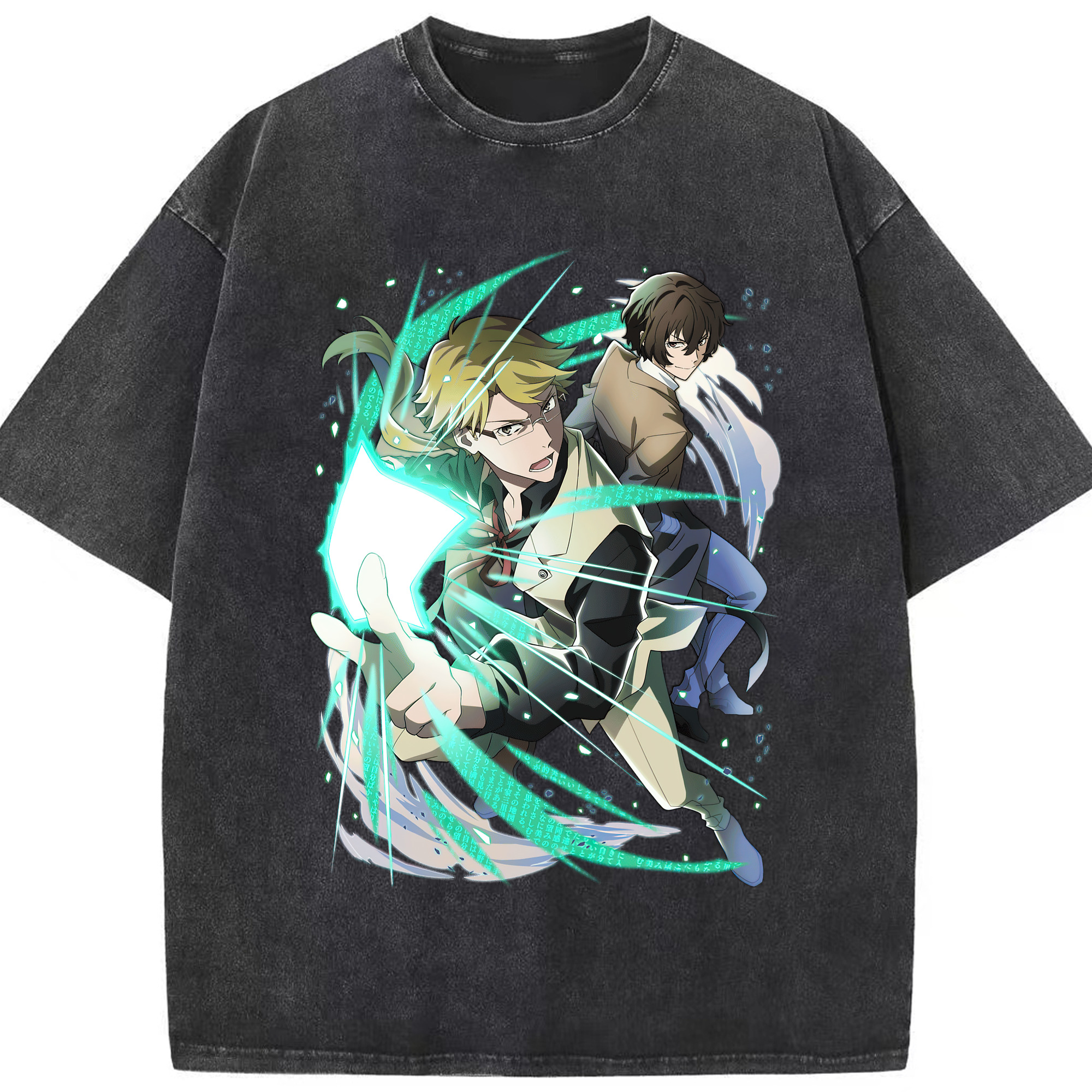（画像用） 文豪ストレイドッグス Bungo Stray Dogs 綿100% ヴィンテージ風 半袖Tシャツ（フロントプリント）