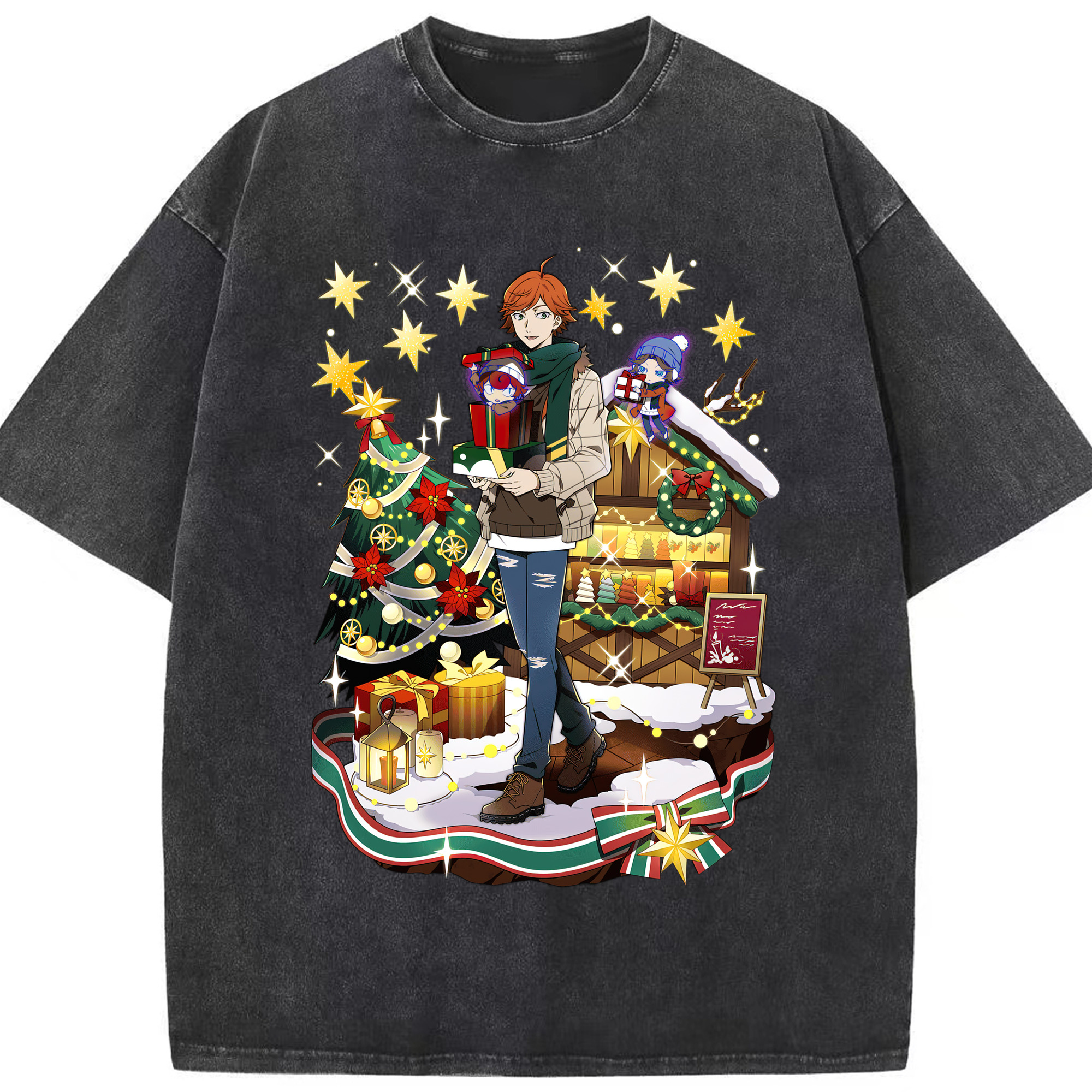 （画像用） 文豪ストレイドッグス Bungo Stray Dogs 綿100% ヴィンテージ風 半袖Tシャツ（フロントプリント）