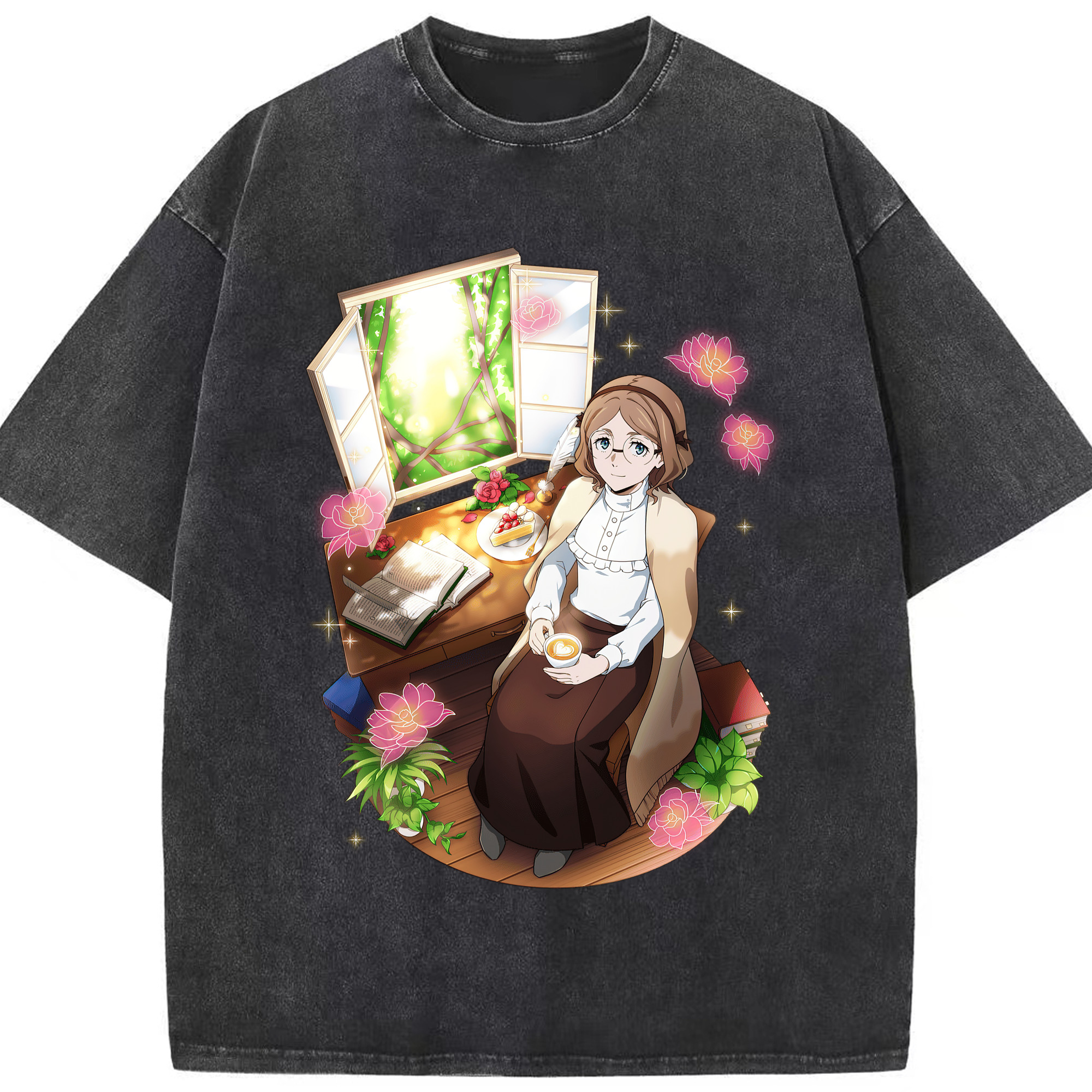（画像用） 文豪ストレイドッグス Bungo Stray Dogs 綿100% ヴィンテージ風 半袖Tシャツ（フロントプリント）