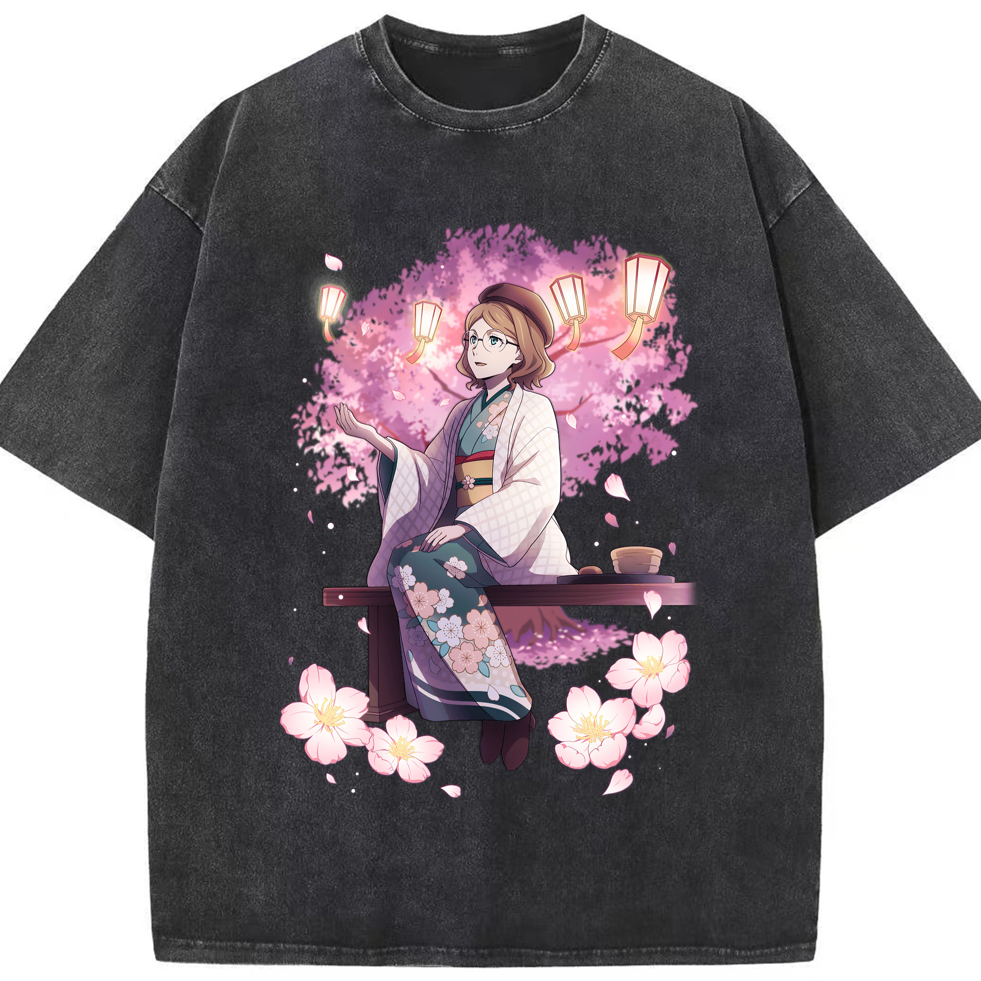（画像用） 文豪ストレイドッグス Bungo Stray Dogs 綿100% ヴィンテージ風 半袖Tシャツ（フロントプリント）
