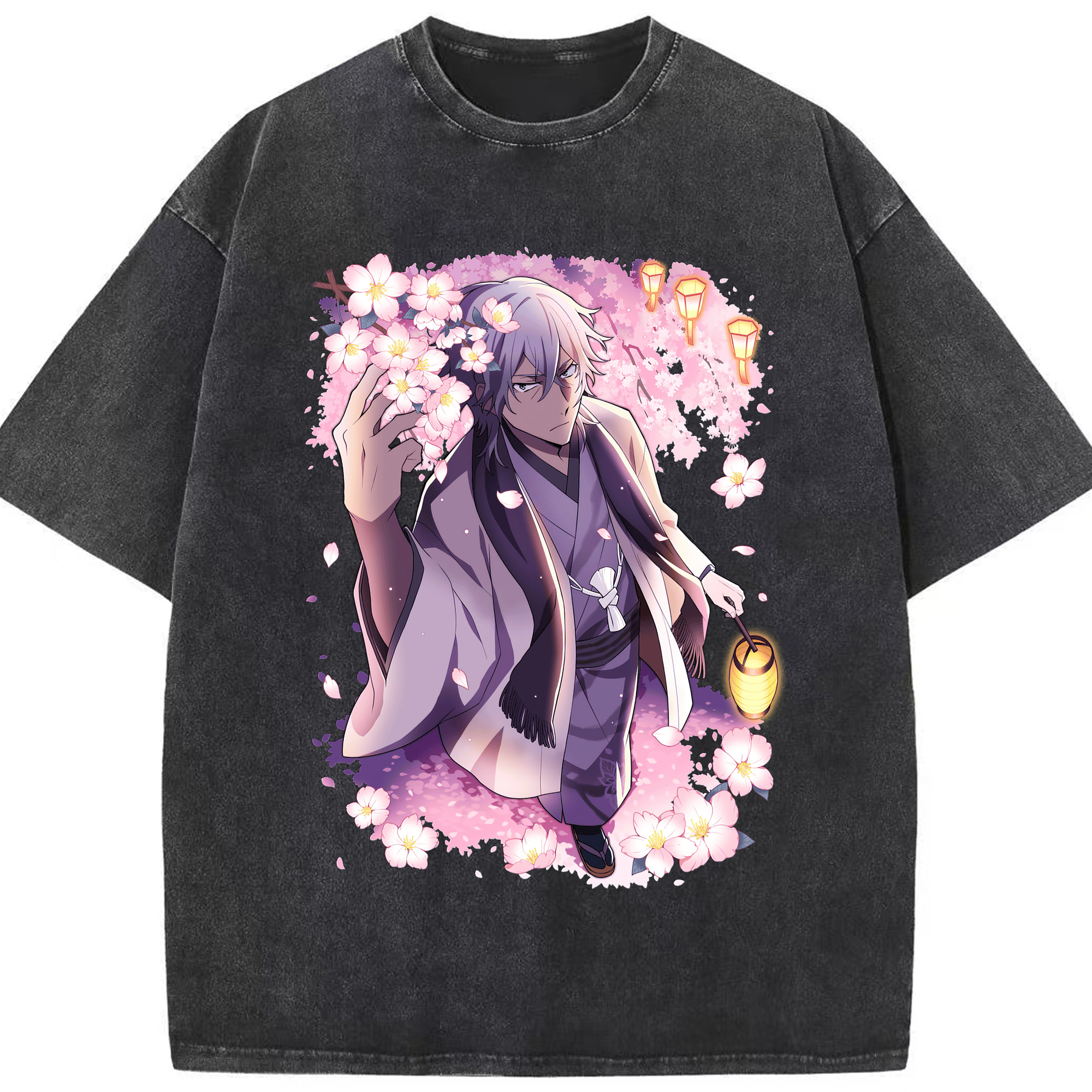 （画像用） 文豪ストレイドッグス Bungo Stray Dogs 綿100% ヴィンテージ風 半袖Tシャツ（フロントプリント）