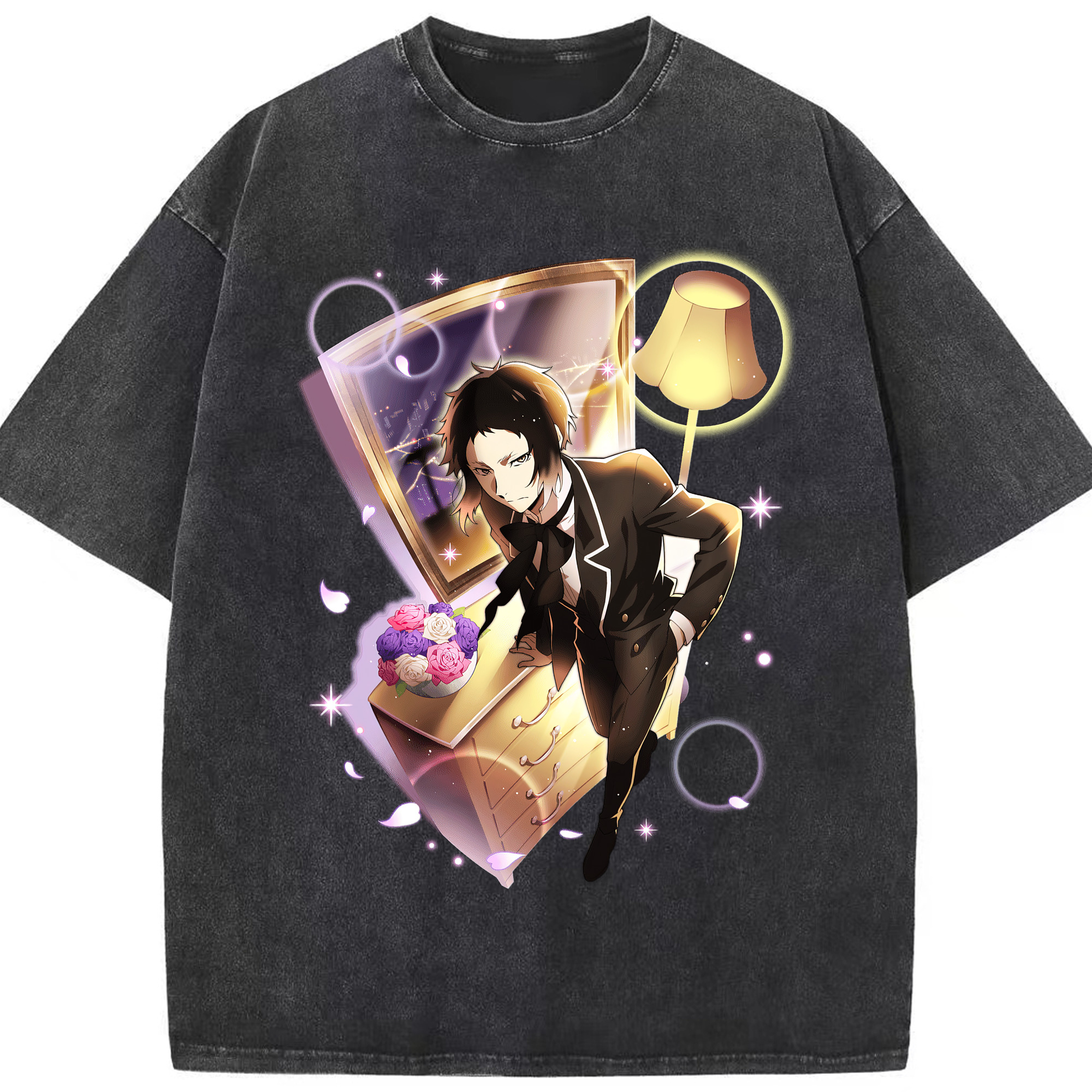 （画像用） 文豪ストレイドッグス Bungo Stray Dogs 綿100% ヴィンテージ風 半袖Tシャツ（フロントプリント）