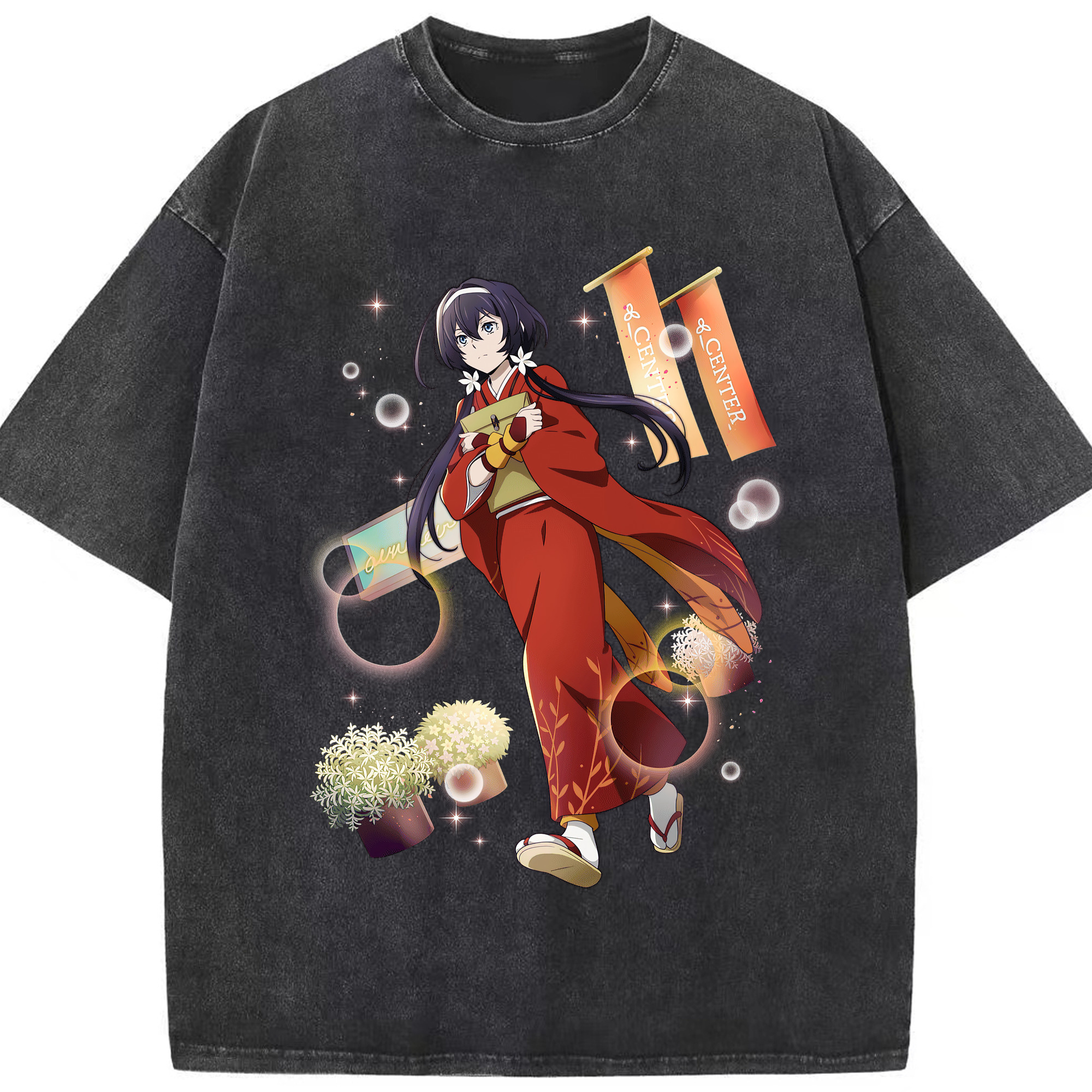 （画像用） 文豪ストレイドッグス Bungo Stray Dogs 綿100% ヴィンテージ風 半袖Tシャツ（フロントプリント）