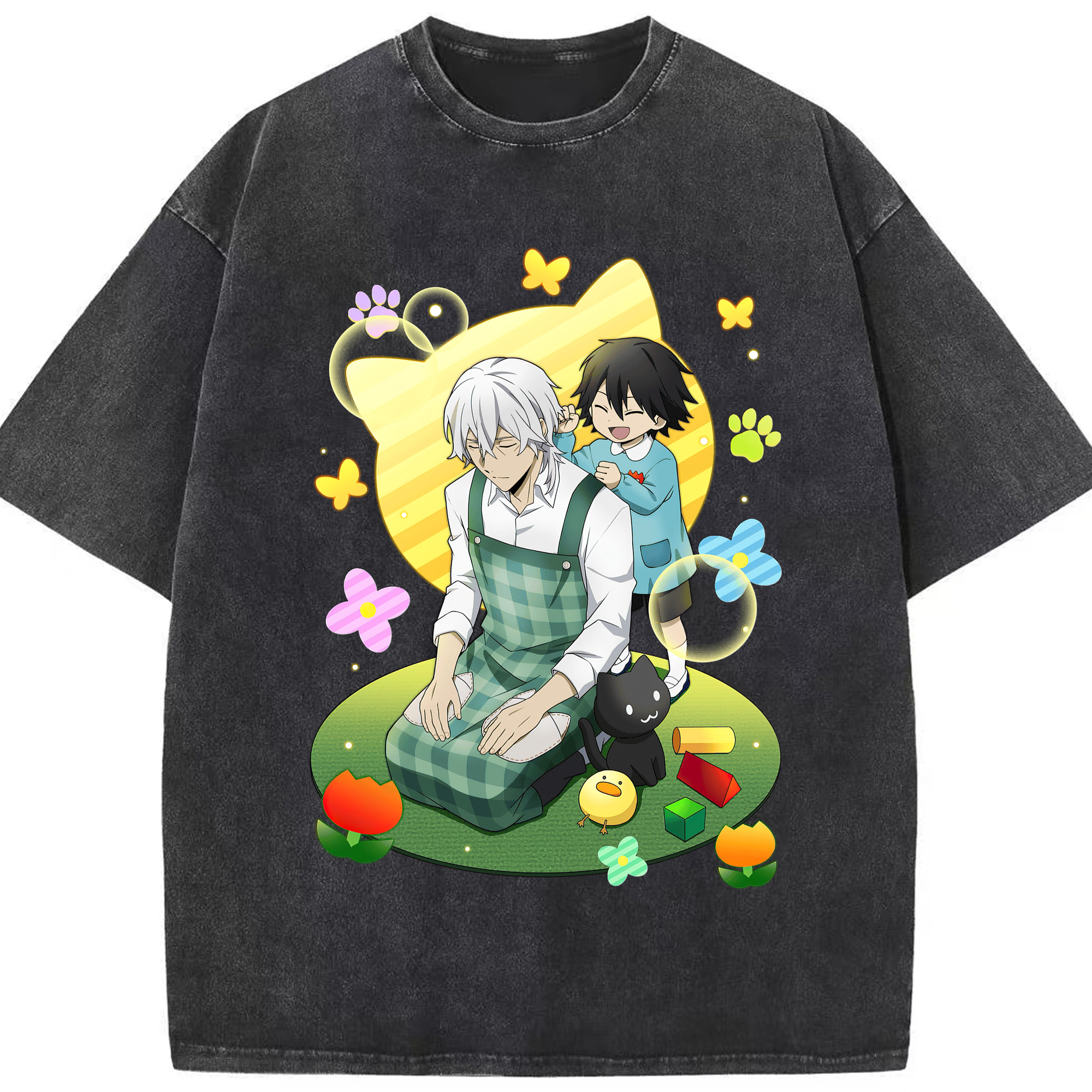 （画像用） 文豪ストレイドッグス Bungo Stray Dogs 綿100% ヴィンテージ風 半袖Tシャツ（フロントプリント）