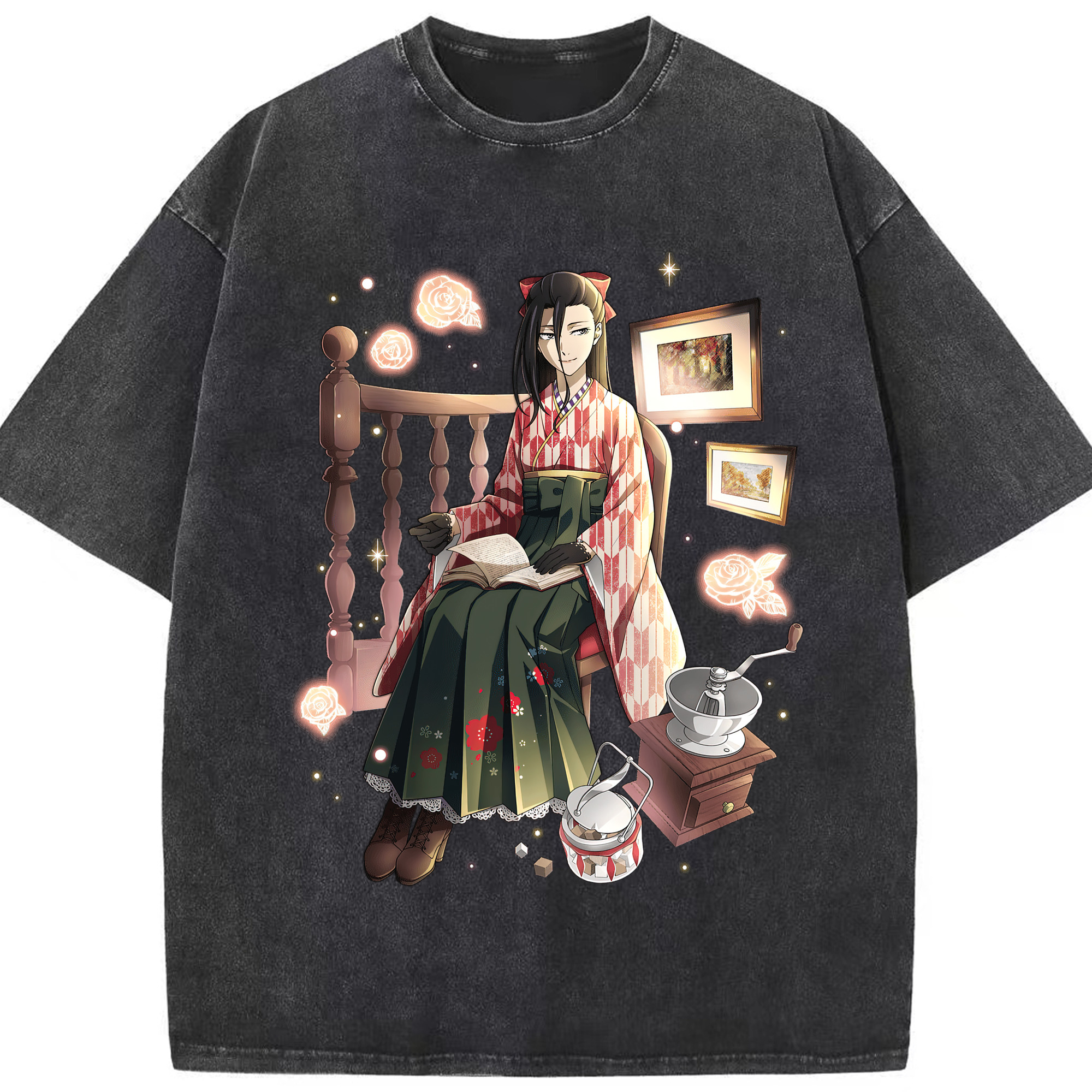 （画像用） 文豪ストレイドッグス Bungo Stray Dogs 綿100% ヴィンテージ風 半袖Tシャツ（フロントプリント）